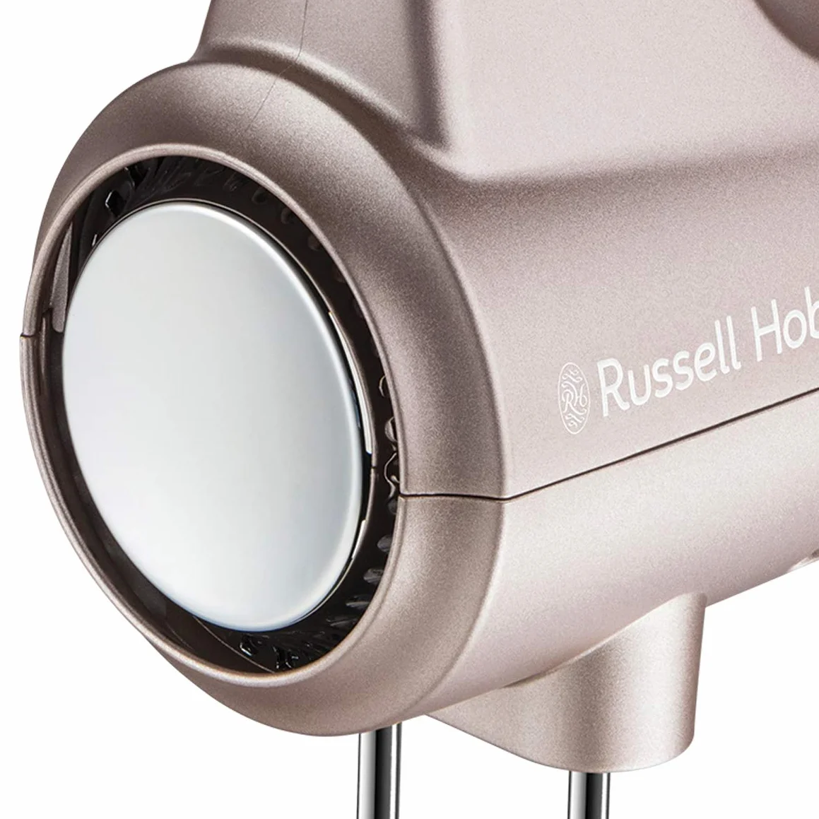 Russell Hobbs Mikser ręczny ze schowkiem na akcesoria, Swirl Quartz, 4 prędkości + turbo, 2 ubijaki spiralne wykonane z nylonu wzmocnionego włóknem szklanym, 2 haki do wyrabiania ciasta, 25892-56