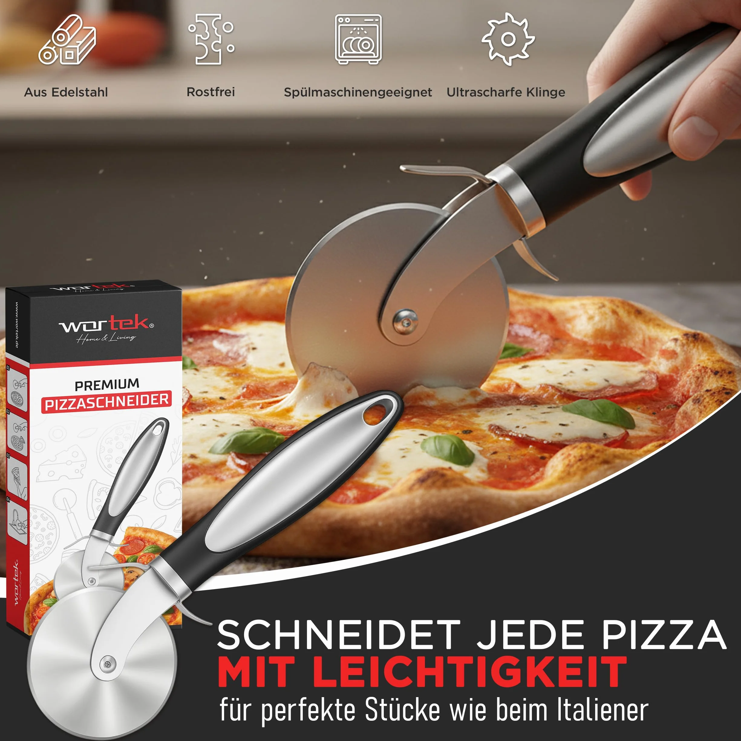 wortek Nóż do pizzy, nóż do pizzy, przybory kuchenne, akcesoria kuchenne, akcesoria kuchenne, gadżety kuchenne akcesoria kuchenne