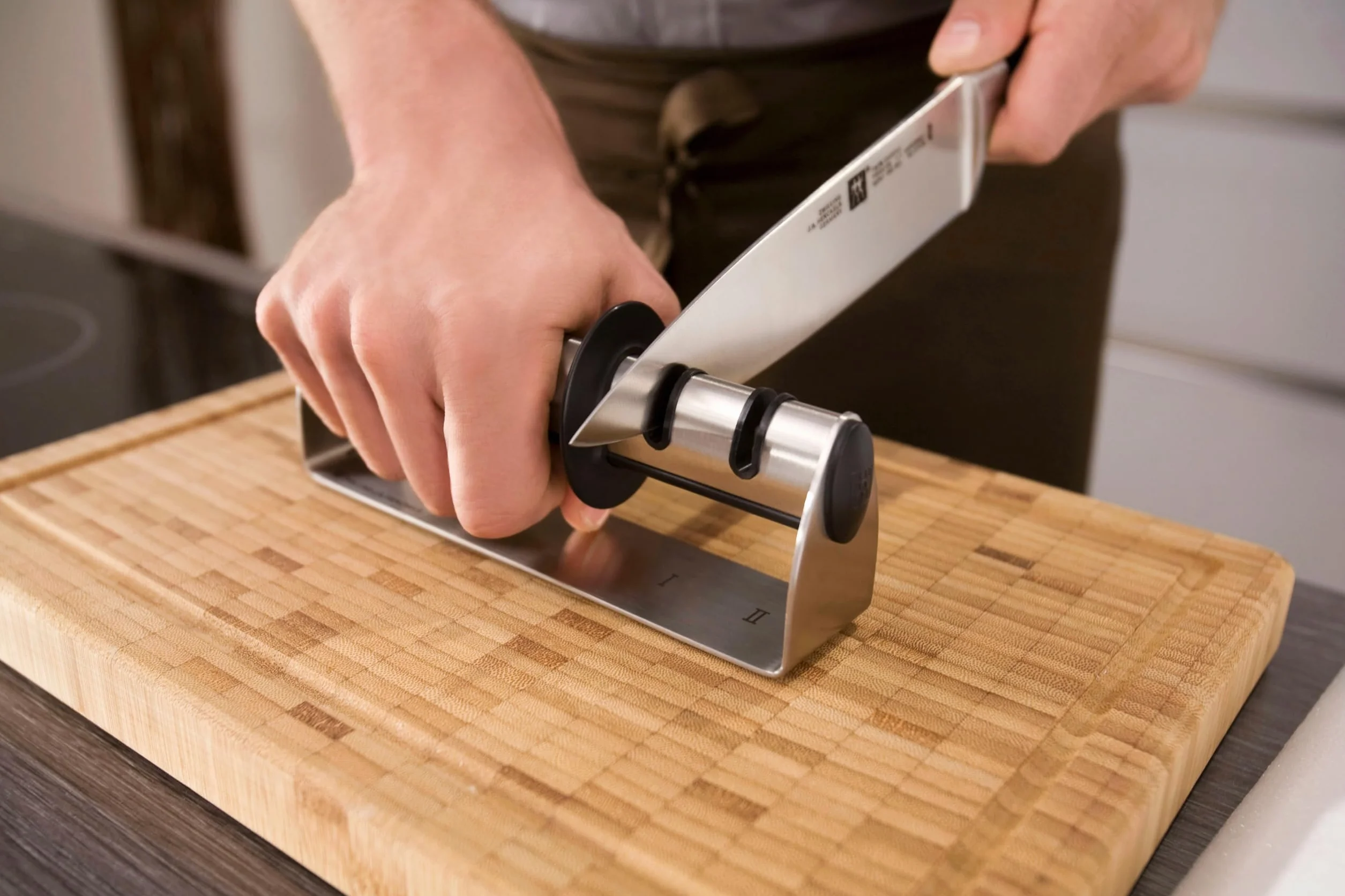 ZWILLING Twin Sharp ostrzałka do noży, 20 x 5 x 5 cm, stal nierdzewna, srebrna