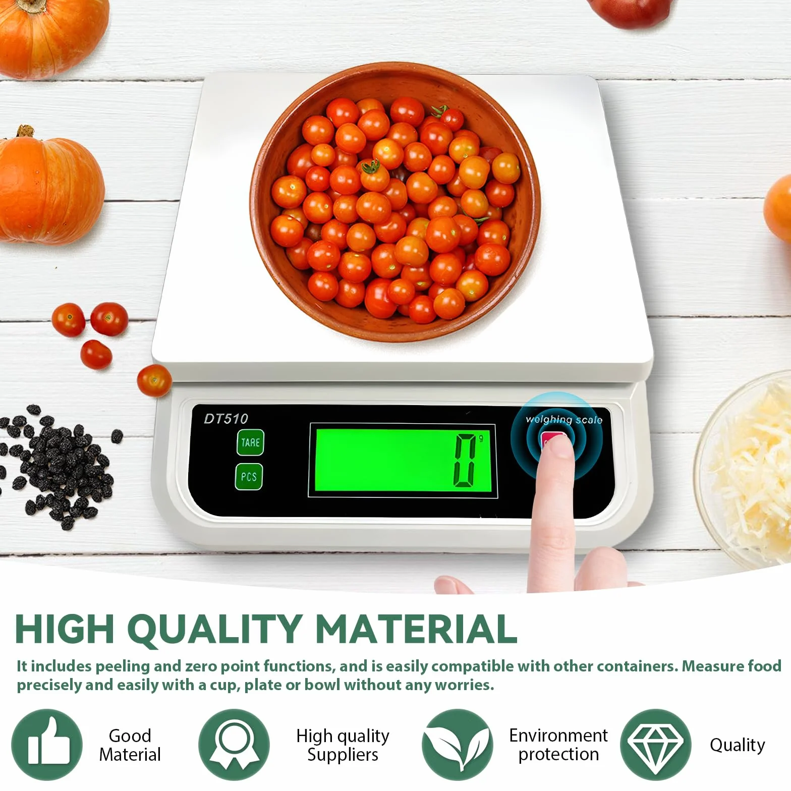 Waga kuchenna: 30 kg/1 g, cyfrowa waga kuchenna z wyświetlaczem LCD, waga cyfrowa z 6 jednostkami g/kg/lb/oz/tl/ct, waga precyzyjna z funkcją liczenia tary, waga do żywności do kuchni i sklepu
