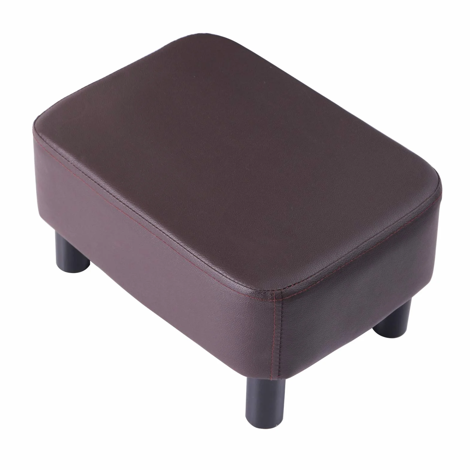 IBUYKE puf podnóżek 42 cm ze skóry PU brązowy
