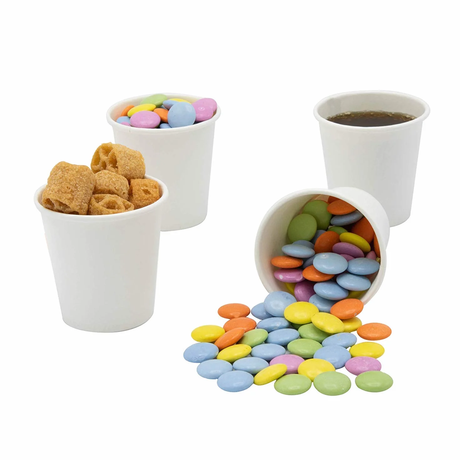 GUSTO 85 ml - 90 ml - 300 szt. białych małych papierowych kubków, jednorazowe mini łazienkowe kubki do płukania jamy ustnej - przyjazne dla środowiska i wszechstronne (dawniej wygodne opakowanie)