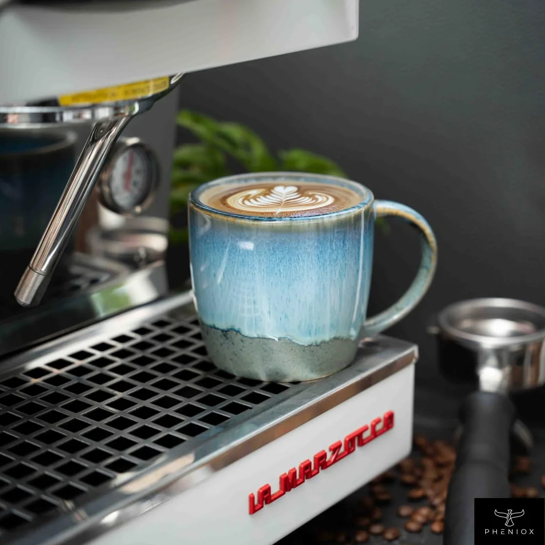 Pheniox Cappucino zestaw filiżanek Ocean 2 x 350 ml kamionka