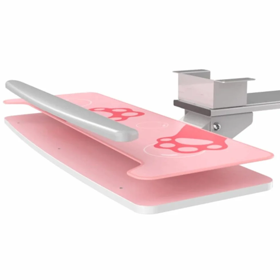 półka na klawiaturę pod biurko, Półka na klawiaturę pod biurkiem, ergonomiczna wysokość, kąt nachylenia, regulowana szuflada na klawiaturę(Pink)