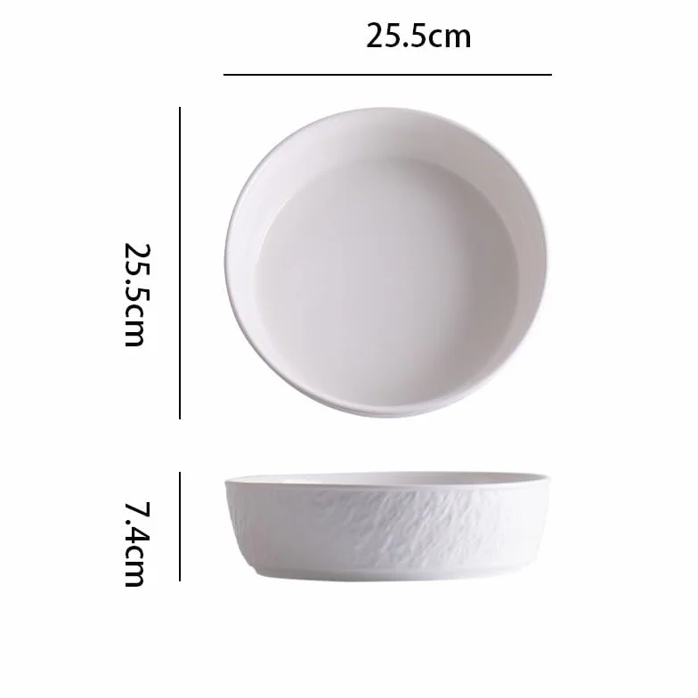 Talerze obiadowe, ceramiczne miski do zupy, kreatywne miski do sałatek i miski deserowe do restauracji, zestaw obiadowy (XL)