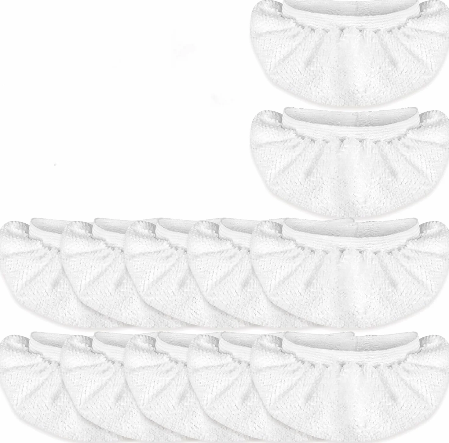 Zestaw wymiennych ściereczek z mikrofibry, 12 sztuk, 16 x 7 cm, kolor biały, nadaje się do prania, kompatybilne z Kärcher EasyFix SC1-SC5