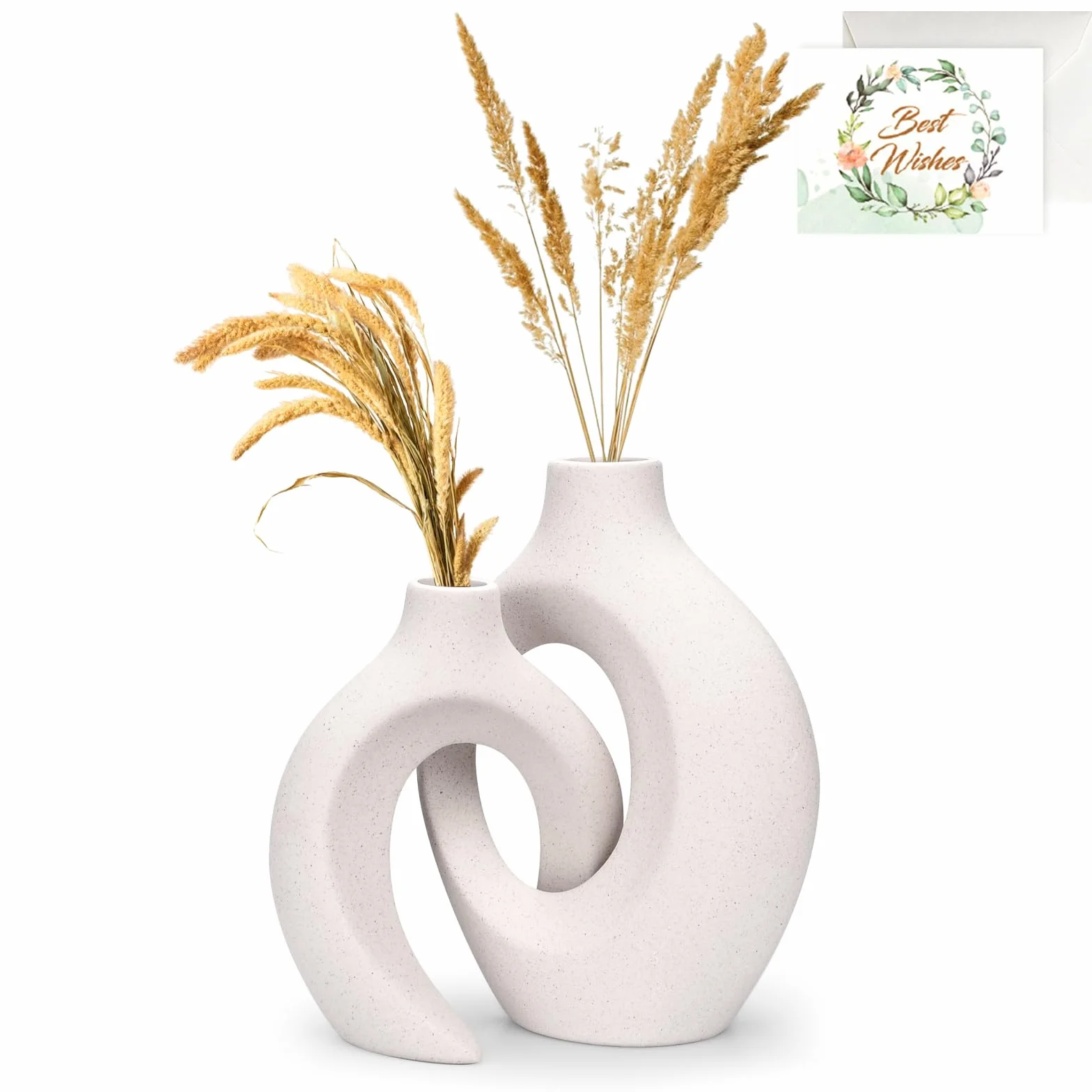 Ceramiczny Wazon, Designerski Wazon, Biały Wazon Na Kwiaty, Nowoczesna Dekoracja Wazonu Stołowego