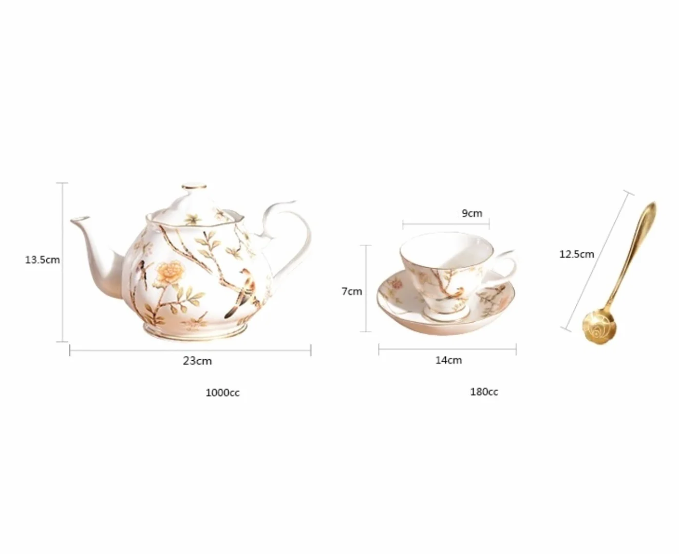 Serwis Do Kawy Na Przyjęcie 20 Sztuka Ceramika Z Żelaznym Uchwytem Na Kubek 6 Filiżanek I Spodków Łyżki Popołudniowa Herbata Drinkware Zestaw Do Kawy Serwis Herbaty Popołudniowa