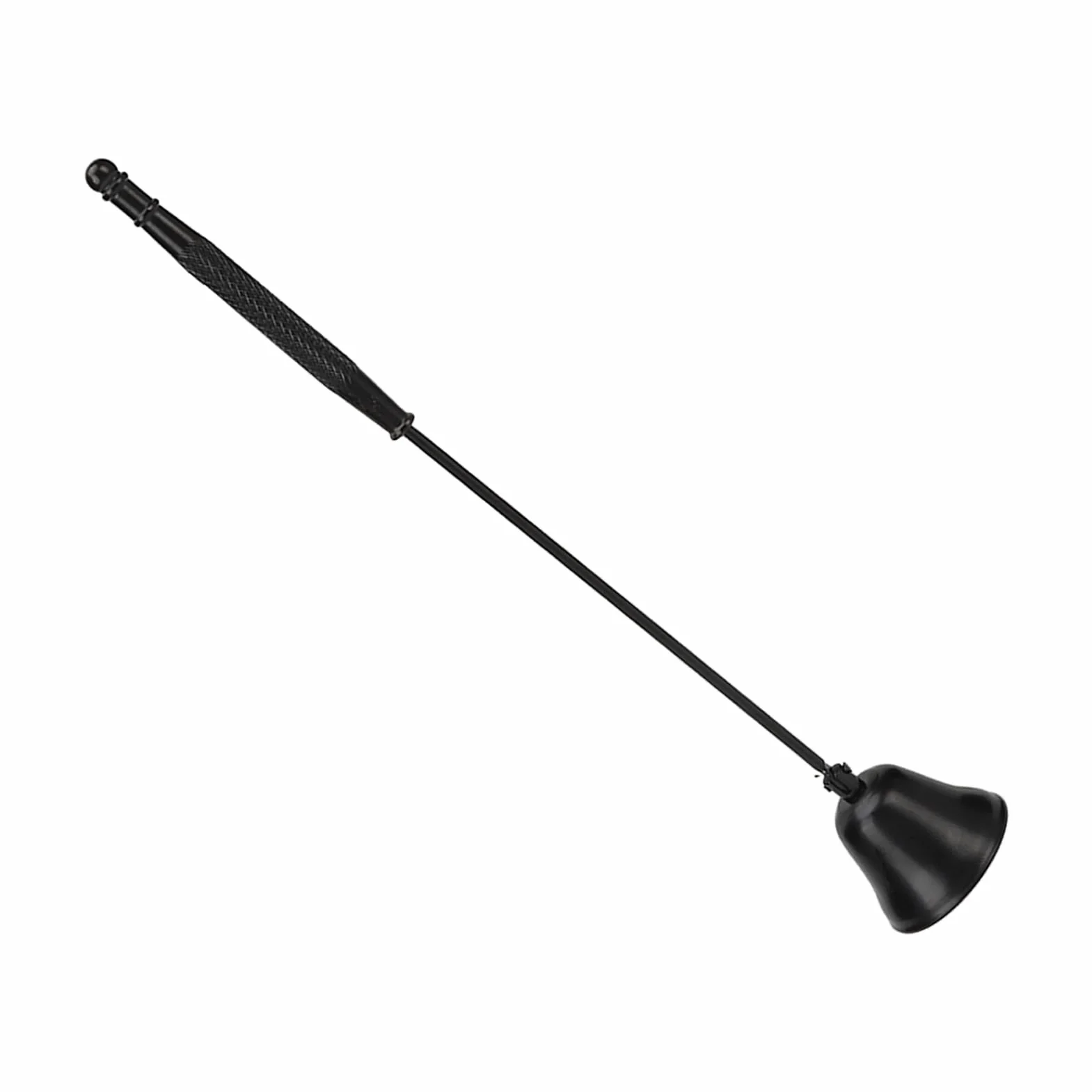 Tłumik Płomienia świecy, Długi Uchwyt, Bezdymny, Stal Nierdzewna, Vintage, Knot świecy, Gaźnik dla Bougie dla Domu (BLACK)