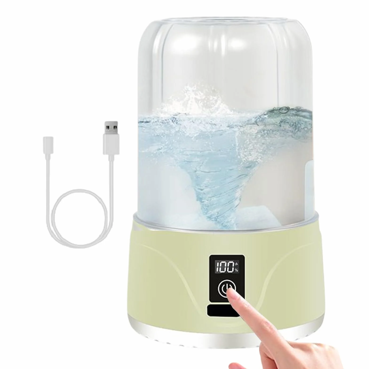 Rechargeable Portable Washing Machine, 1000ml Cordless Underwear Washer with Multiple Wash Settings