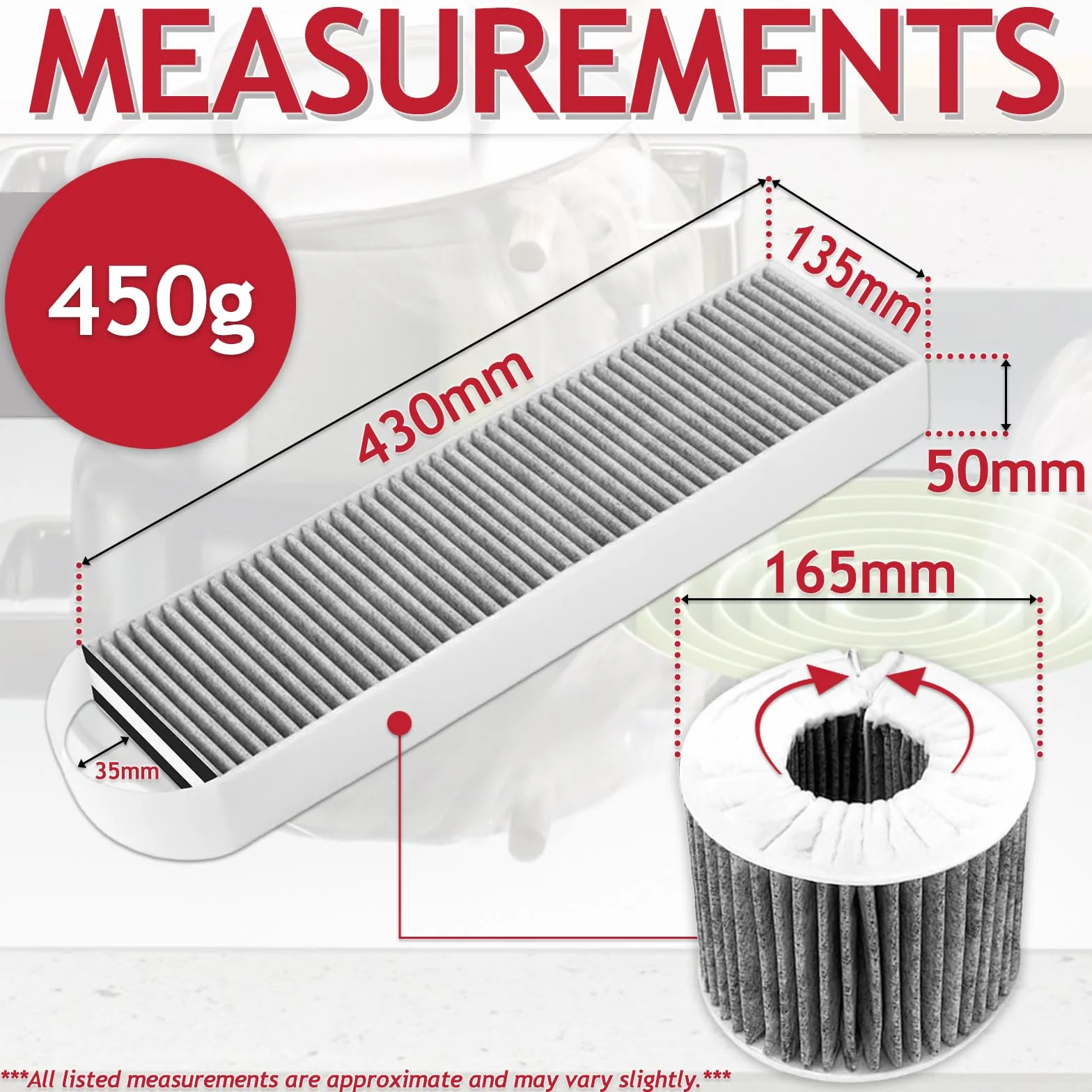 SPARES2GO Filtr z węglem aktywnym do okapu kuchennego Bora Pure M S X PURA PUXA PURU PUXU (PUAKF, zestaw 2 filtrów)