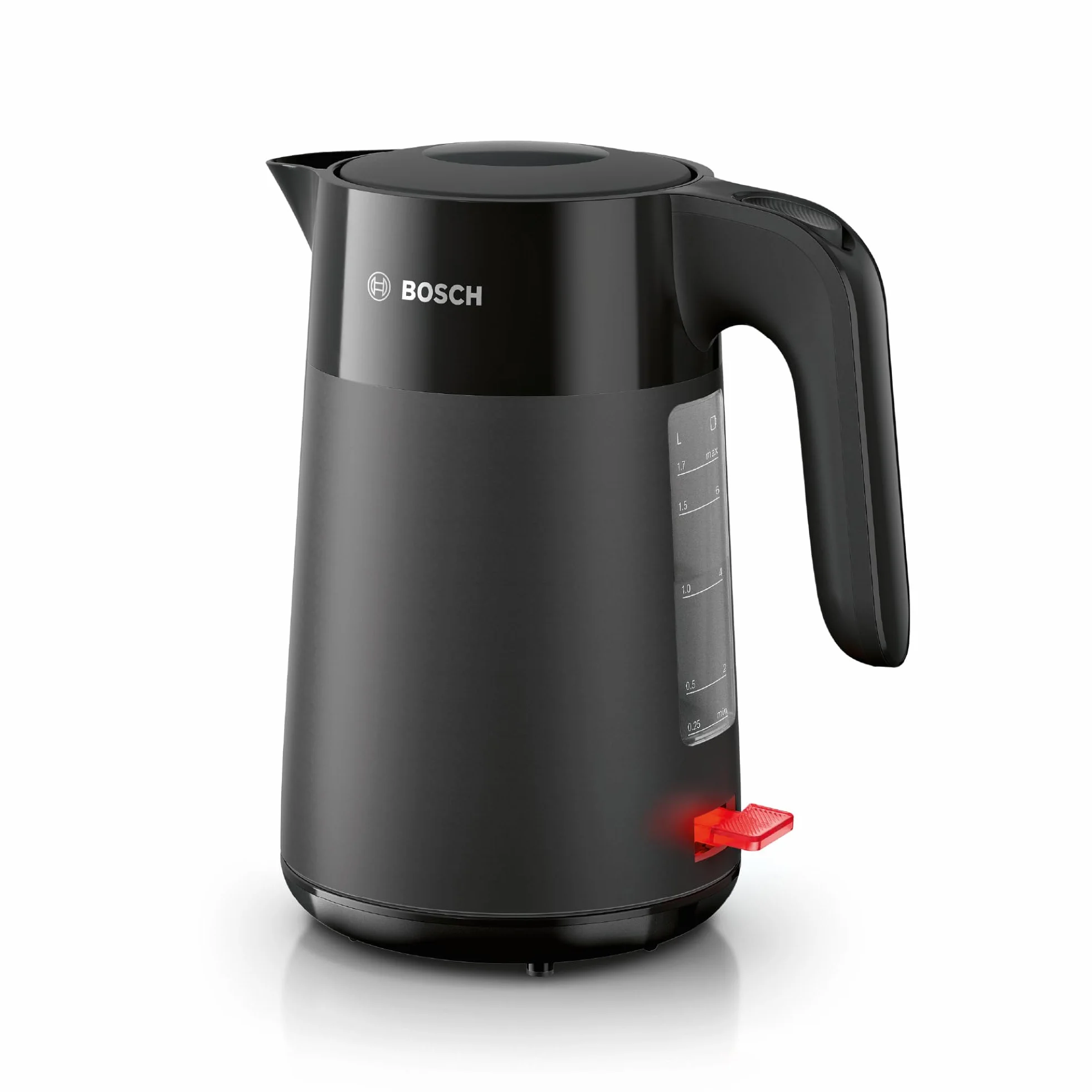 Bosch MyMoment TWK2M163 czajnik elektryczny - duży otwór - potrójne zabezpieczenie - filtr osadzający się - pojemność 1,7 l, wysokiej jakości tworzywo sztuczne, kolor: czarny