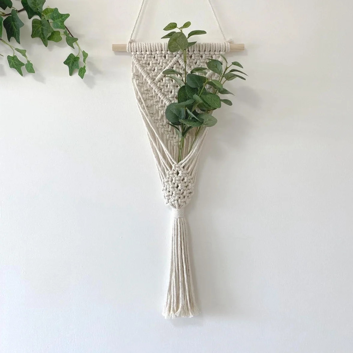 Avoik Makrama, tkana makrama, 2 szt., dekoracja domu, w stylu boho, elegancka dekoracja ścienna, ręcznie robiony, tkany dywan ścienny do sypialni, salonu, domu wiejskiego, mieszkania, akademika