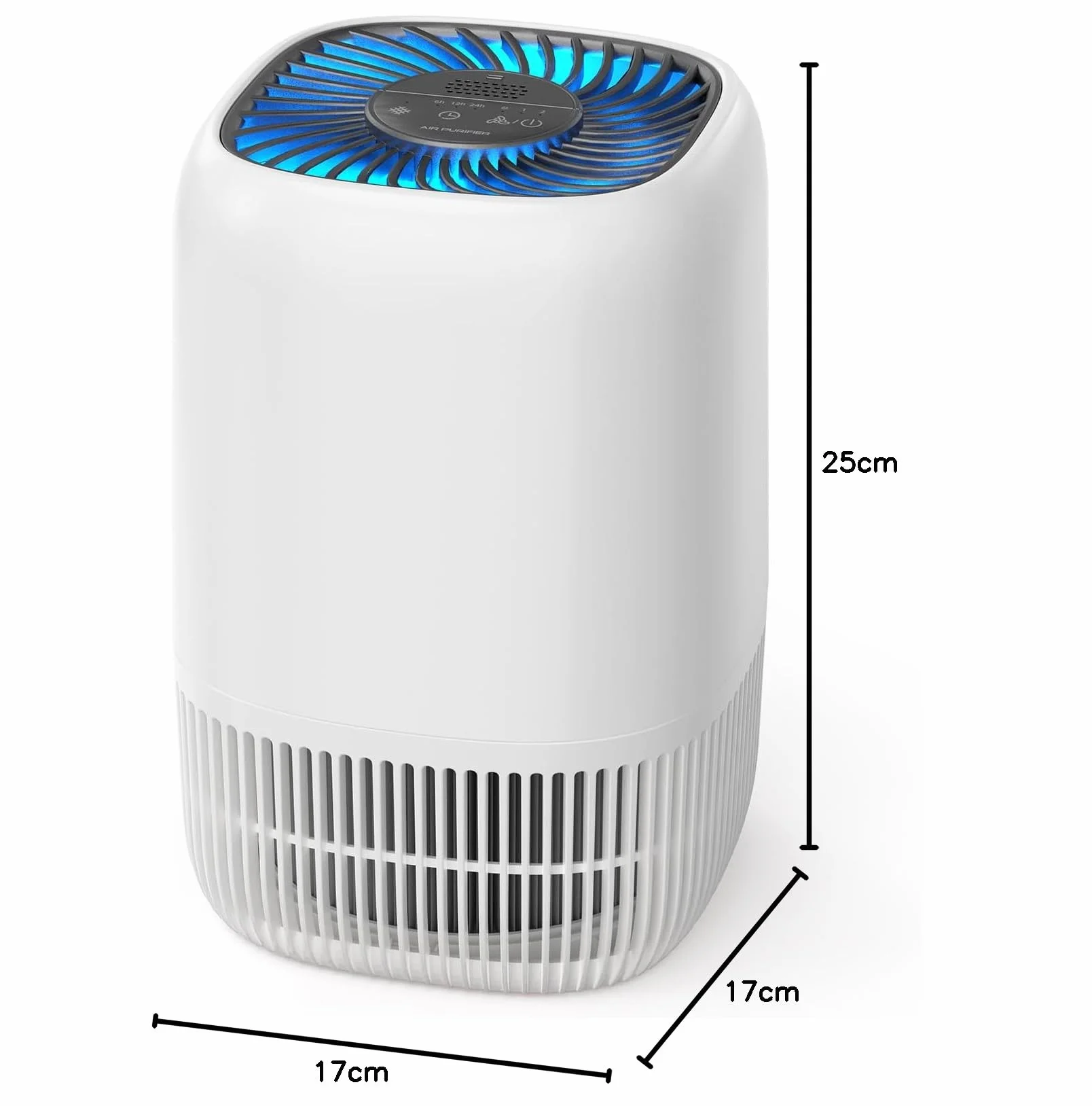 Oczyszczacz powietrza AROEVE do sypialni z wydajnym 3-stopniowym filtrem, zużycie energii 5W, cicha praca 22 dB z funkcją aromaterapii – Usuwa pyłki, dym, sierść i LZO