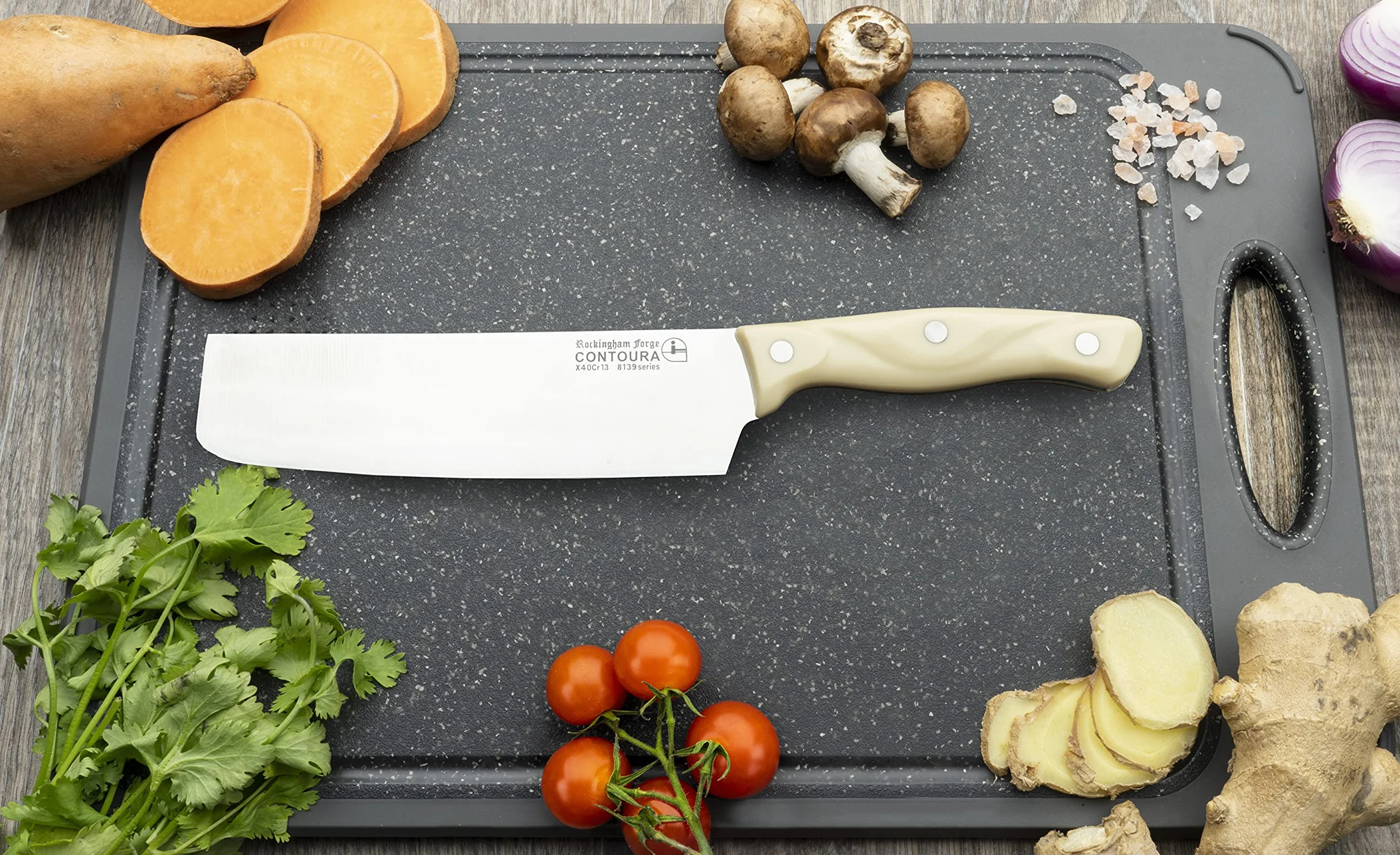 Rockingham Forge Classic Contoura Series 8100 Nóż do nakiri ze stali nierdzewnej 6,5 cala