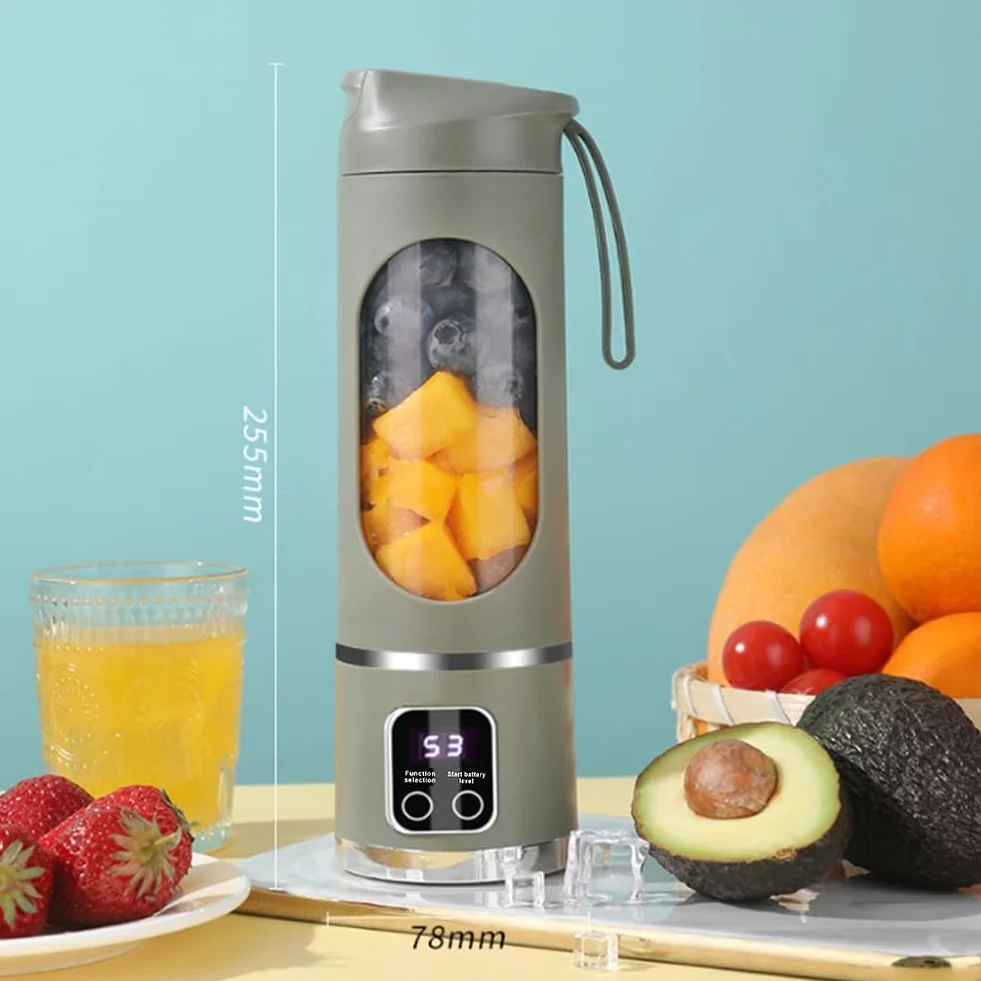 Przenośny blender USB 8 ostrzy kruszarka do lodu cyfrowy wyświetlacz 3 tryby