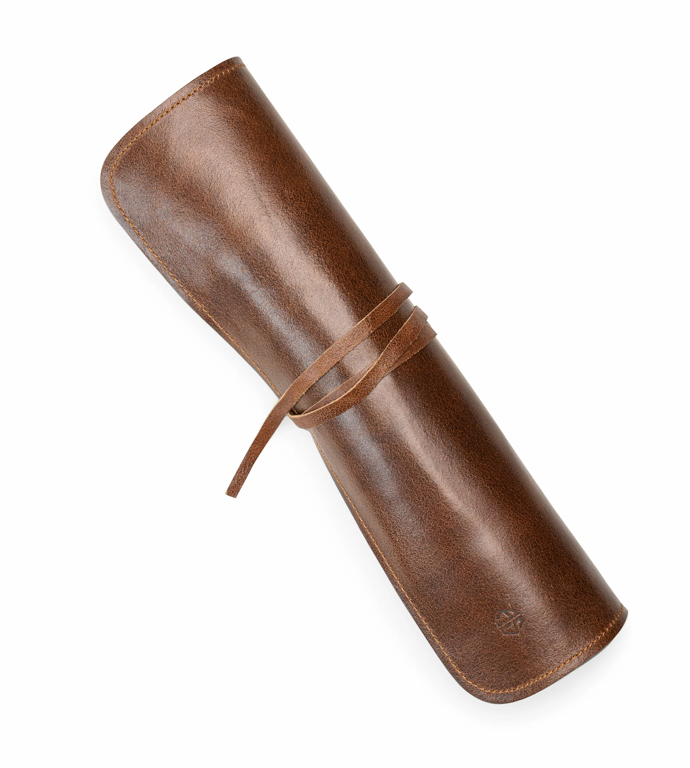 Angus Stoke Torba na noże szefa kuchni z prawdziwej skóry – rolka na noże szefa kuchni premium, duża, torba dla kucharzy – torba kucharska Nate, brązowy, 40x38 cm, Torba na nóż rolkowy