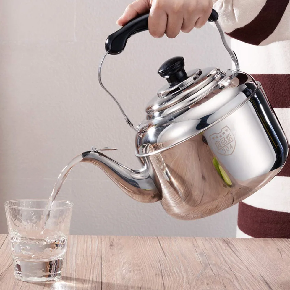 Czajnik ze stali nierdzewnej, o dużej pojemności czajnik wodny, ergonomiczny uchwyt do kuchenki gazowej/kuchenki indukcyjnej 3L/4L/5L/6L