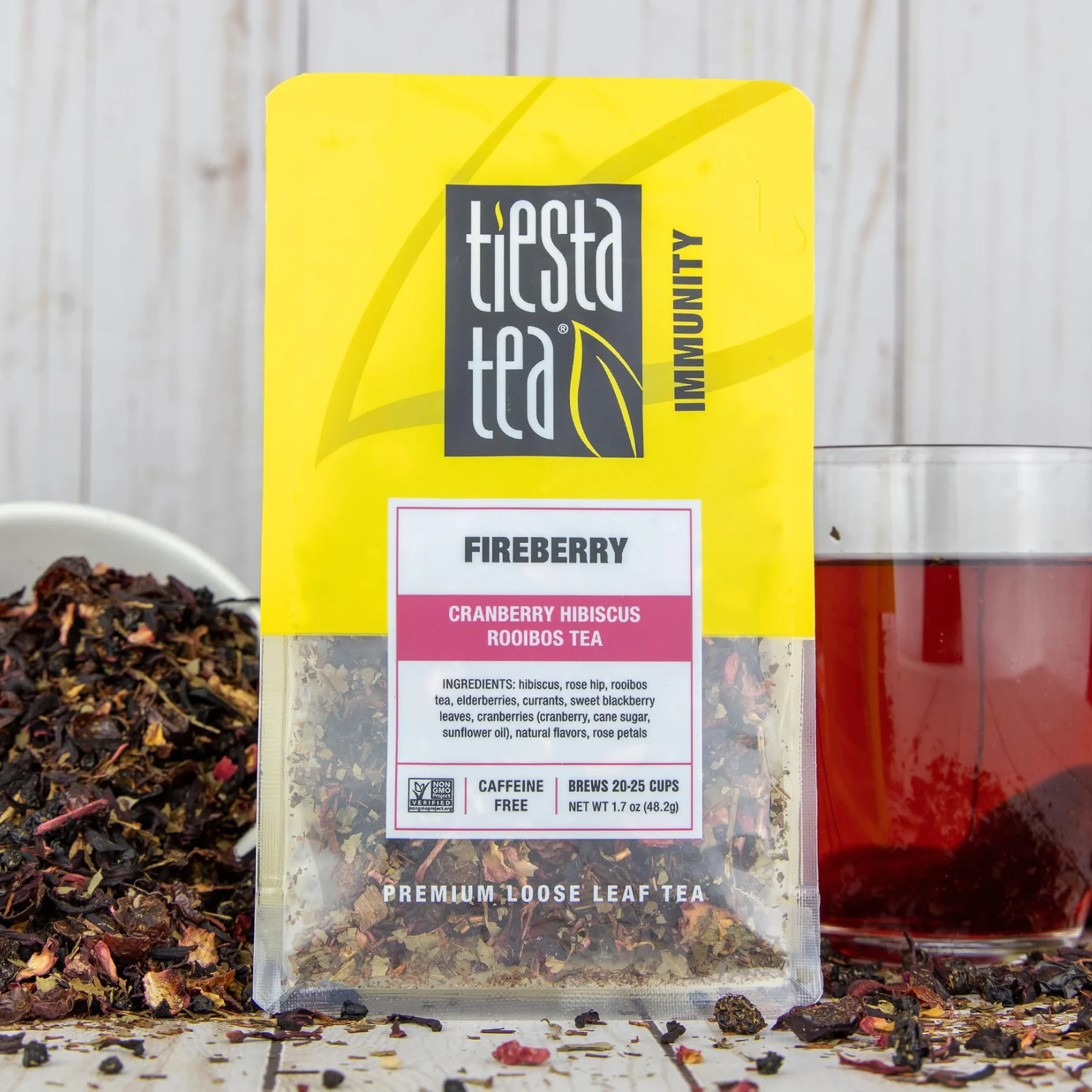 Tiesta Tea Immunity Rooibos Tea, Fireberry, 1,7 uncji Tiesta Tea
