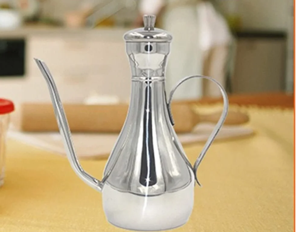 Butelka z dozownikiem oleju ze stali nierdzewnej, 250 ml, pojemnik na przyprawy do sosu sojowego, oleju kuchennego, akcesoria kuchenne