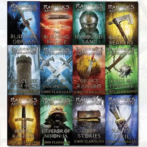 John Flanagan Rangers Apprentice zestaw 12 książek (The Emperor of Nihon-Ja, The Lost Stories, Erak's Ransom, Halt's Peril, Oakleaf Bearers, The Burning Bridge, The Icebound Land...