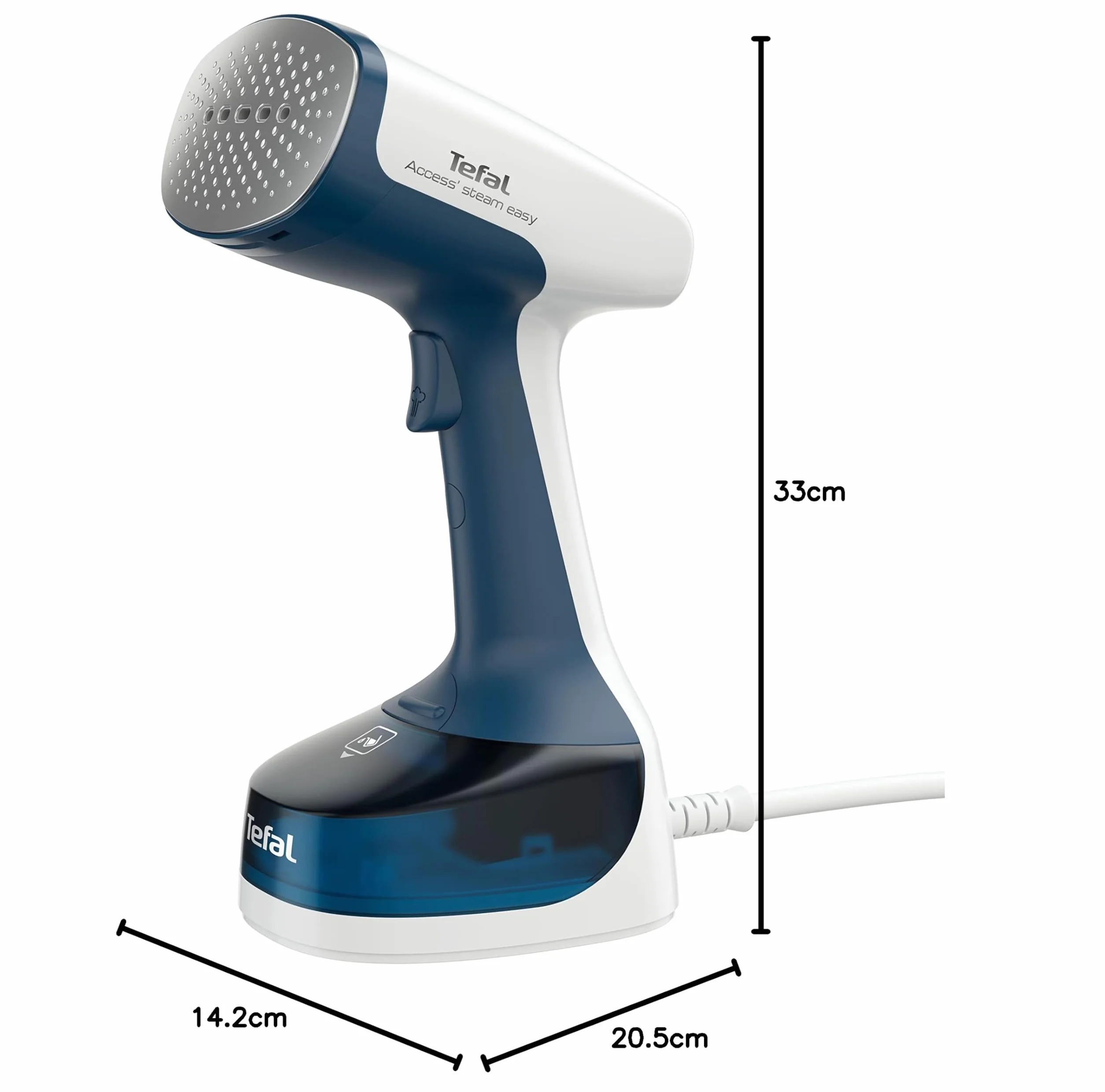 Tefal DT7170 Access Steam Easy szczotka parowa, czas nagrzewania 15 sekund, 1400 W, do 25 g/min, zbiornik na wodę 150 ml, 8 minut, przewód zasilający 2,6 m,