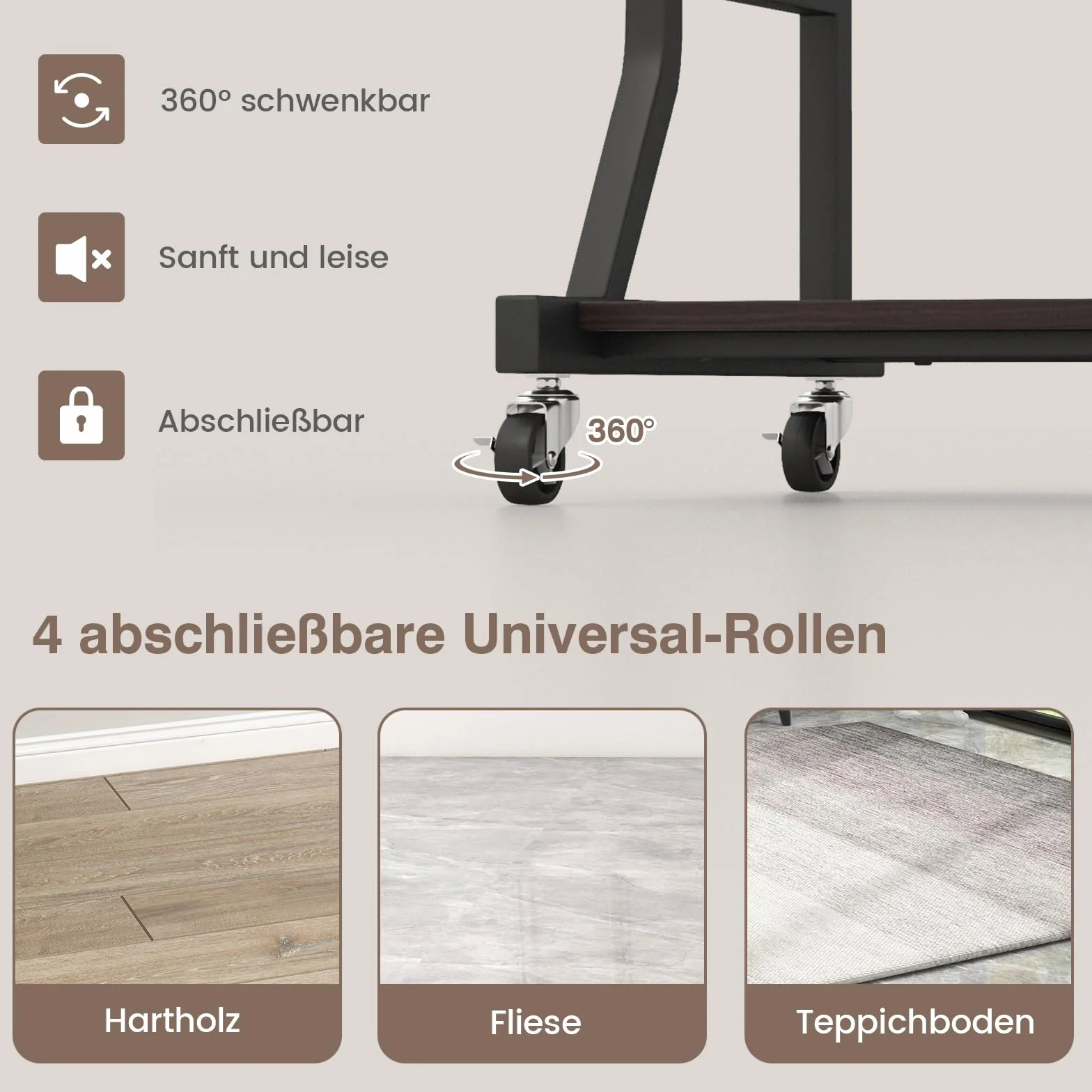 COSTWAY Stolik pod komputer drewnopochodny 75x50x75 cm