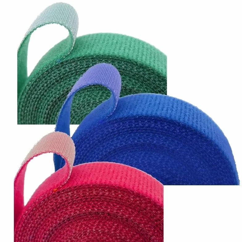 2/10M opaski kablowe wielokrotnego użytku pętla pakiet samoprzylepny zapięcie akcesoria DIY nylonowy pasek organizer klips uchwyt na przewody (żółty, 2 metry - 10 mm) (żółty 2 metry)