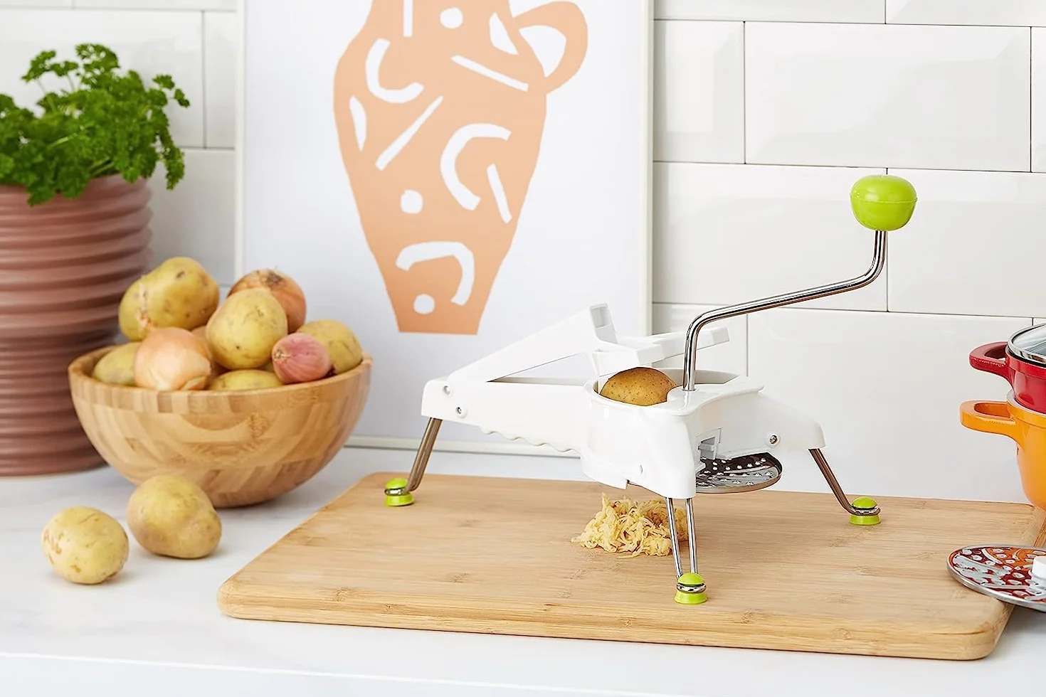 ibili Julienne zestaw młynków Easycook 25 x 12 cm, stal nierdzewna, biały/zielony/srebrny, 12 cm