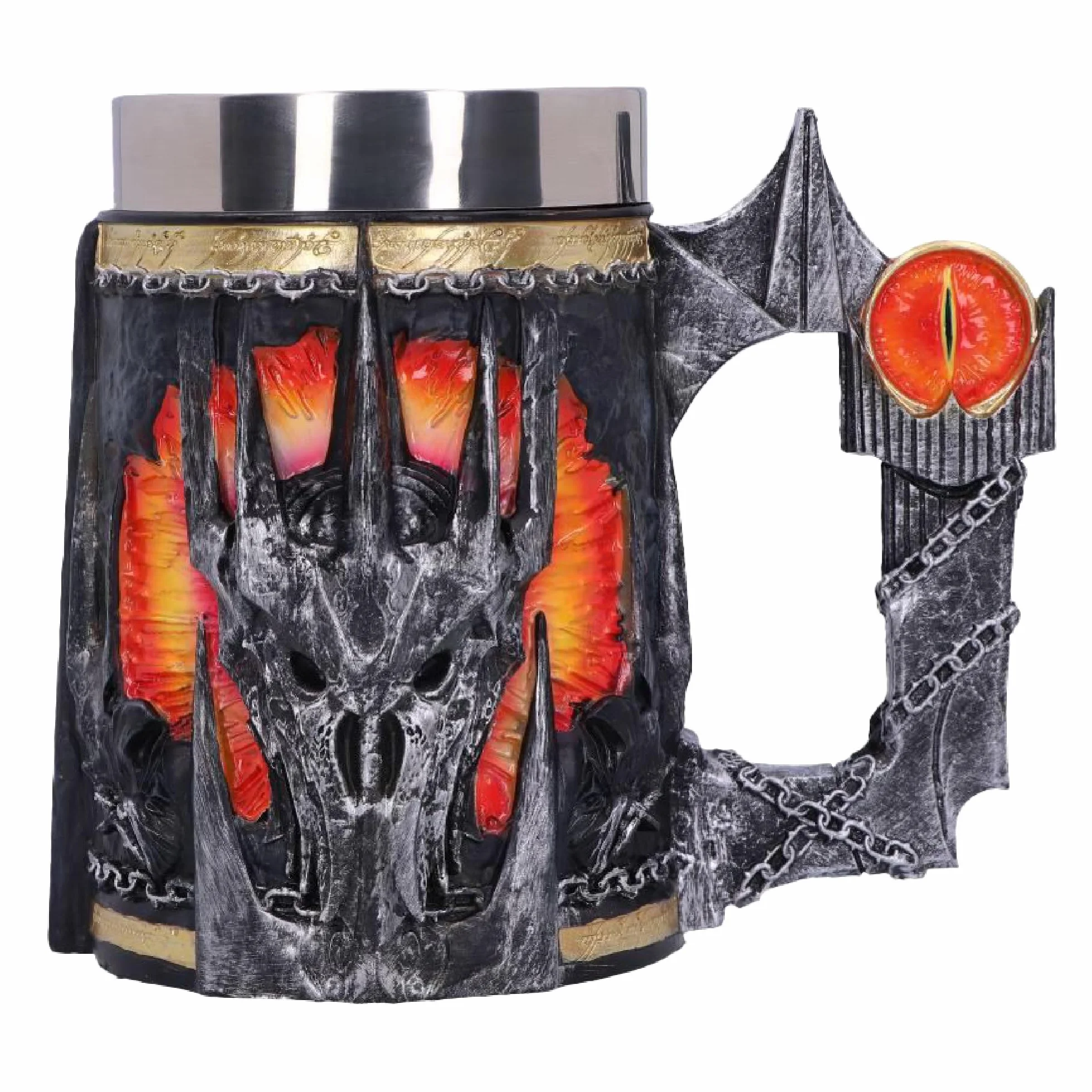 Nemesis Now Oficjalnie licencjonowany kufel Sauron Władca Pierścieni, szary, 15,5 cm