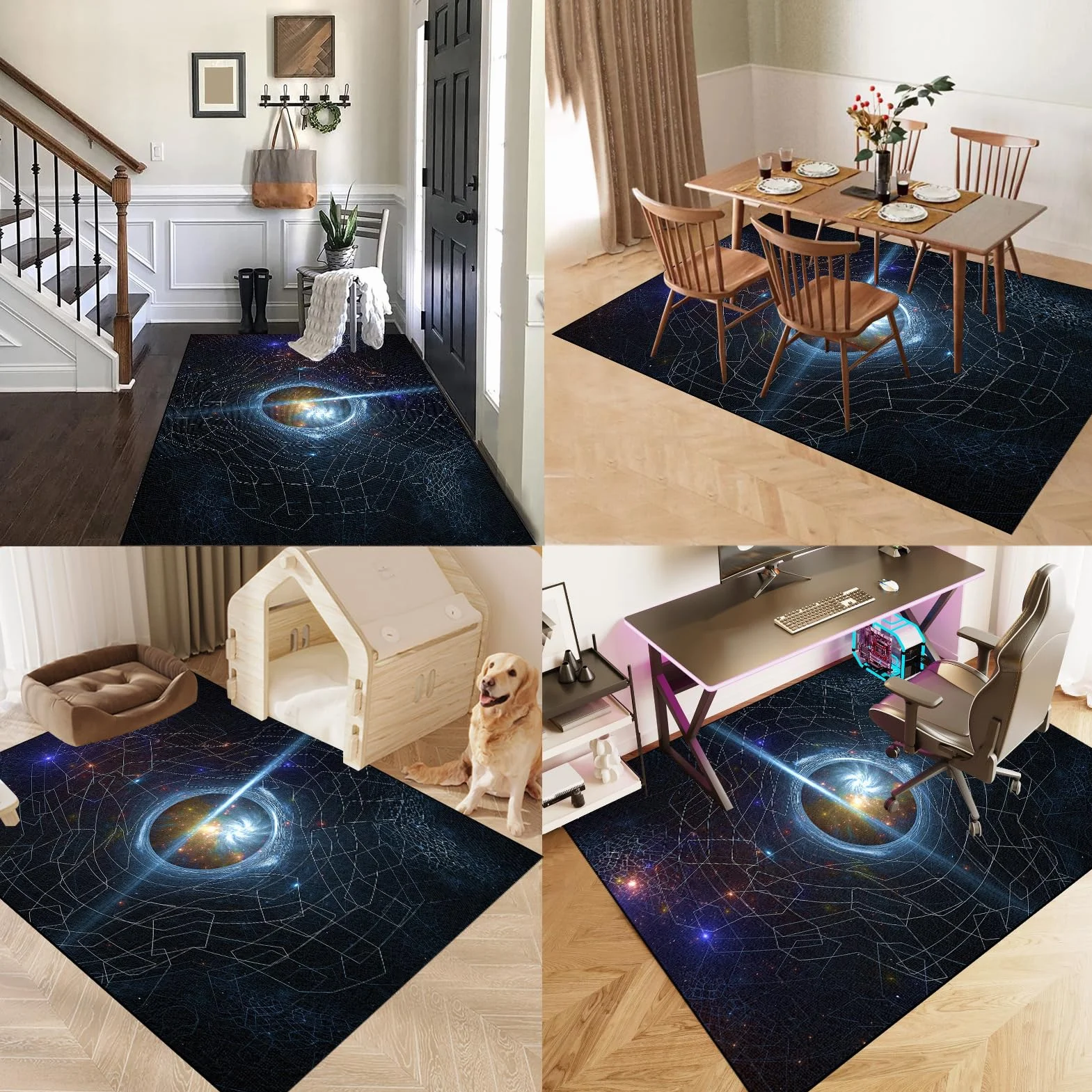 Dywan Krzesło Gamingowe, Ochraniacz Podłogi Wózki Inwalidzkie Biuro, Mata Ochronna Na Podłogi, Antypoślizgowa Mata Do Komputera Do Gier Podłogowych 110 x 120 cm