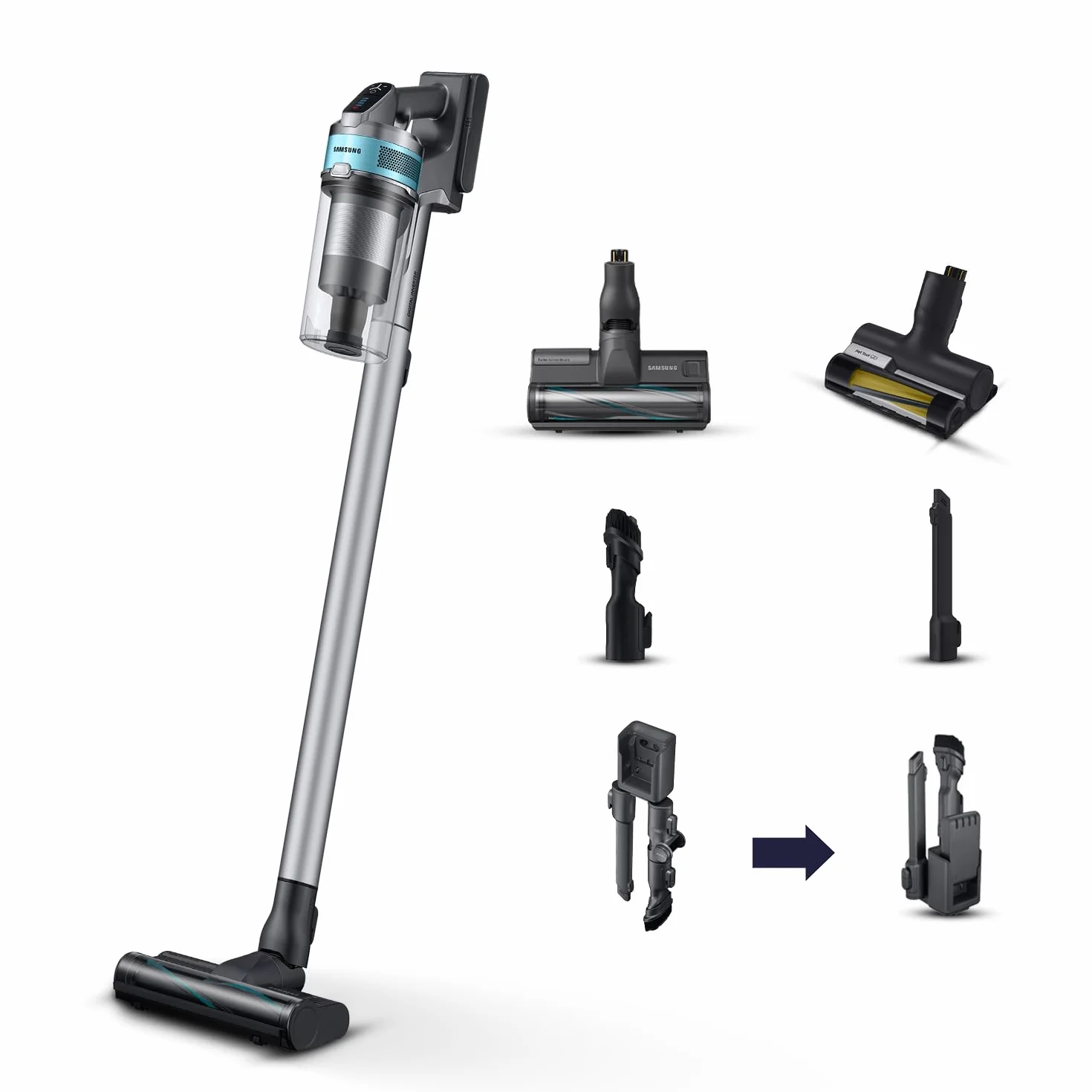 Samsung VS20B75AGR1/WA Jet 75E Pet, moc 200 W, bezprzewodowy odkurzacz, czas pracy do 60 min