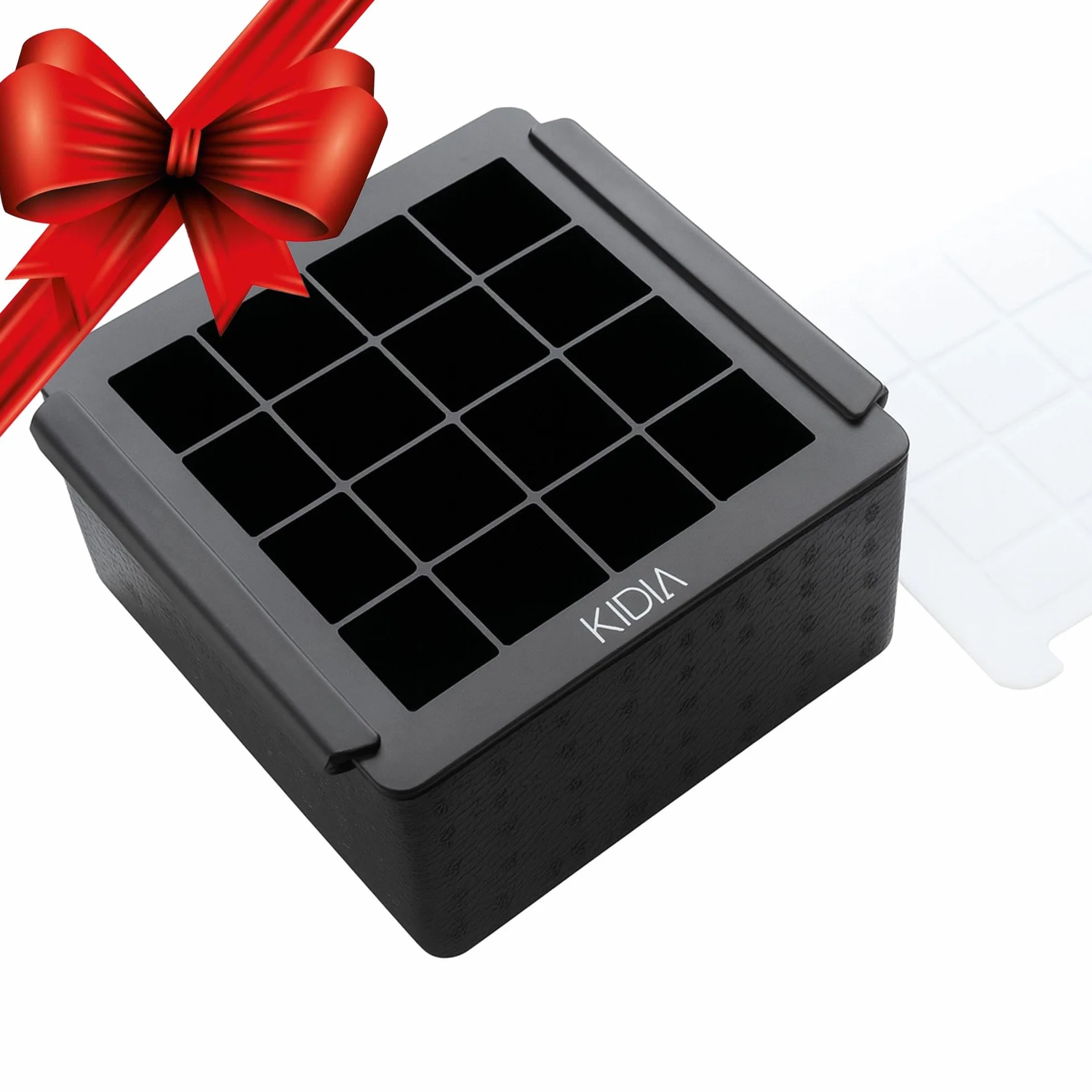 Kidia Mini Clear Ice Cube Maker – Forma na 16 Krystalicznych Kostek 3×3 cm – Technologia Kierunkowego Mrożenia – Silikon Spożywczy & Izolowana Skrzynka – Przezroczysty Lód do Koktajli