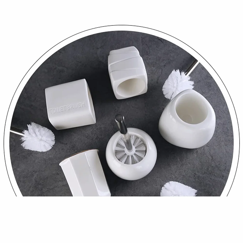 Szczotka do toalety toaleta uchwyt na szczotkę toaletową do domu szczotka ceramiczna łazienka toaleta czyszczenie szczotka ze stali nierdzewnej długi uchwyt do czyszczenia pędzli zestaw