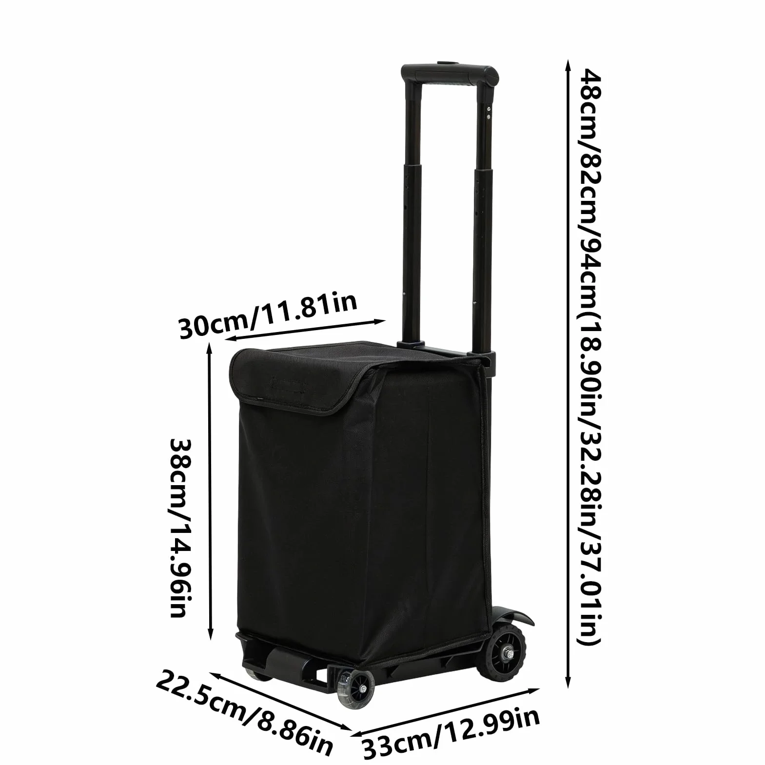 Składane kółka do wózka na zakupy, 49 kg, torba na ubrania ze stopu aluminium, ciche kółka obrotowe, transport artykułów spożywczych, wycieczki rynkowe, przechowywanie w podróży
