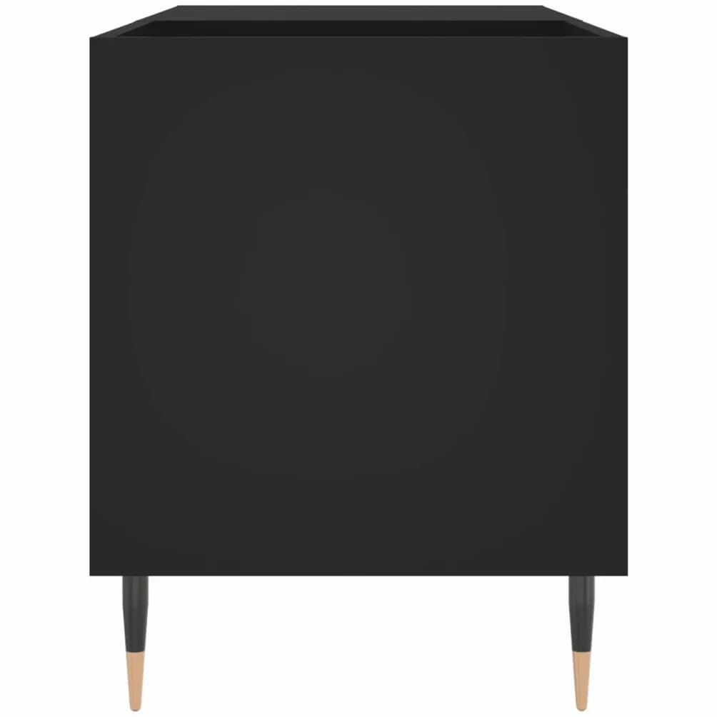 ShGaxin Szafka dyskowa drewno inżynierskie czarne 85x38x48 cm, półka CD, gramofon, szafka na płyty, szafka winylowa, szafka na gramofony - 831693