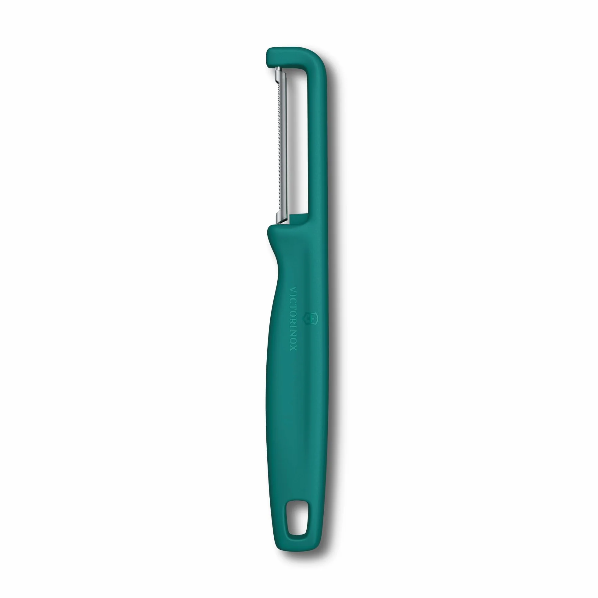 Victorinox Obieraczka "Iota", obieraczka do warzyw, owoców, ząbkowana, dwuostrzowa, bardzo ostre, wyprodukowana w Szwajcarii, zielona