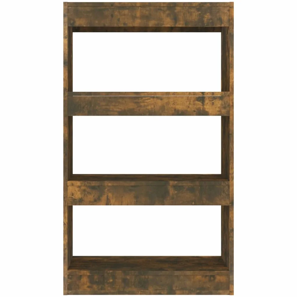 Regał na książki, ścianka działowa, dąb wędzony, uniwersalny regał na książki, regał biurowy do hotelu, 60 x 30 x 103 cm, materiał drewnopochodny