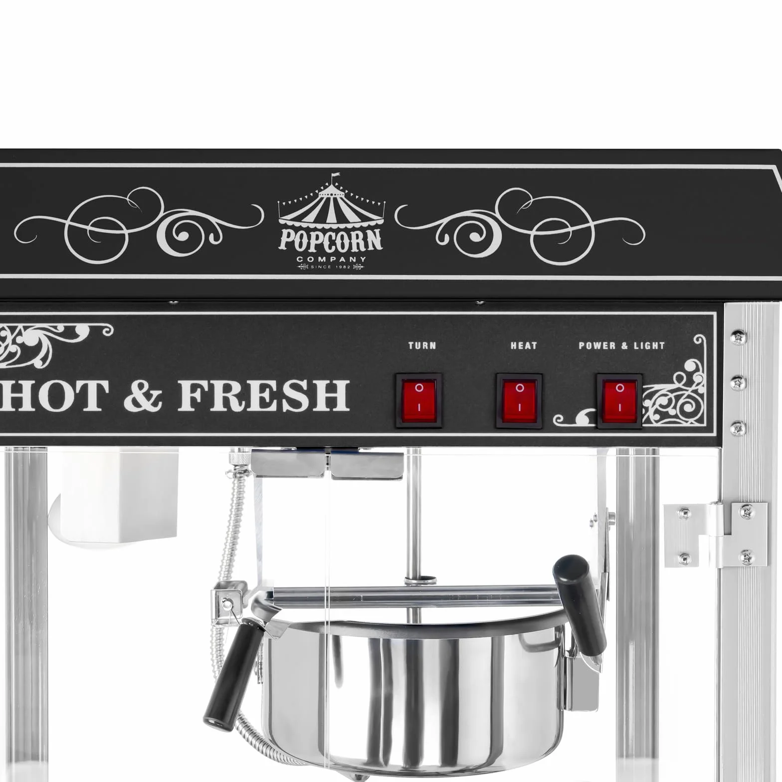 Royal Catering Maszyna do popcornu 1600 W 5 kg/h retro czarna