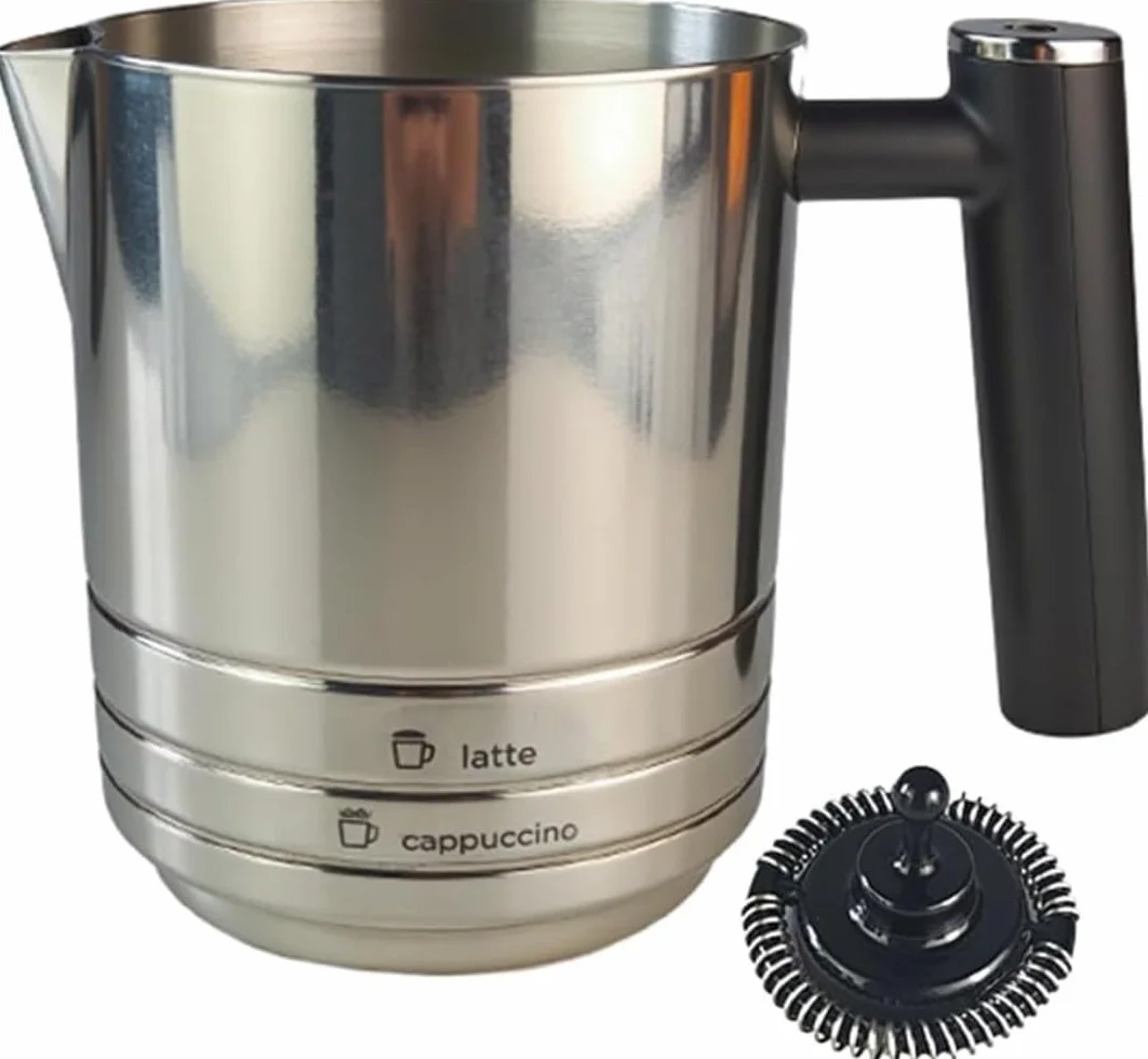 Kubek do spieniania mleka do kawy Ninja-ES701, wymienny komponent mieszający do ekspresów do espresso, dzbanek do spieniania mleka ze stali nierdzewnej, srebrny