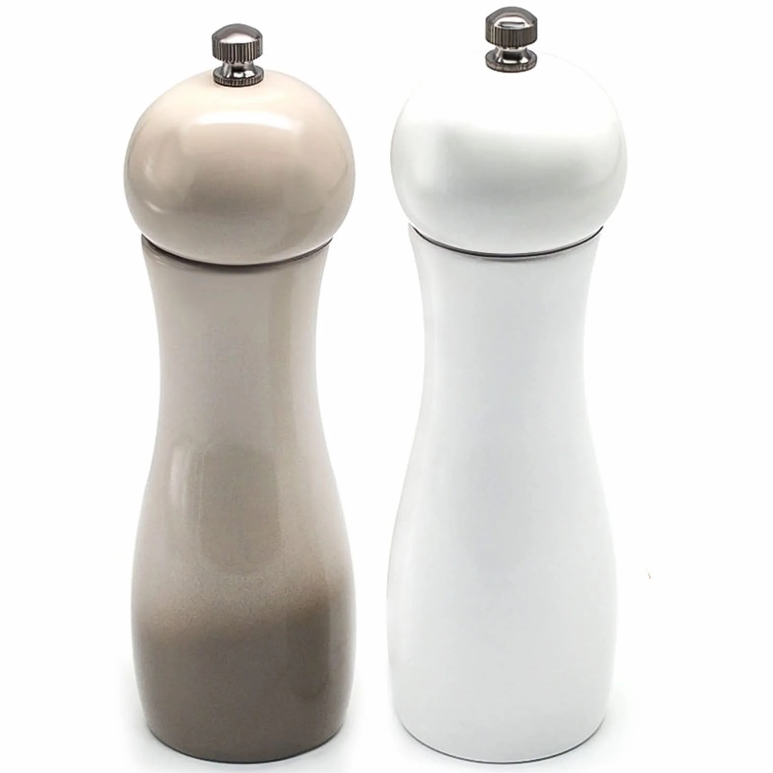 Młynek do pieprzu i soli, Ceramiczny młynek do soli pieprzowej z możliwością regulacji grubości Młynek ręczny wielokolorowy(Pu X 2)