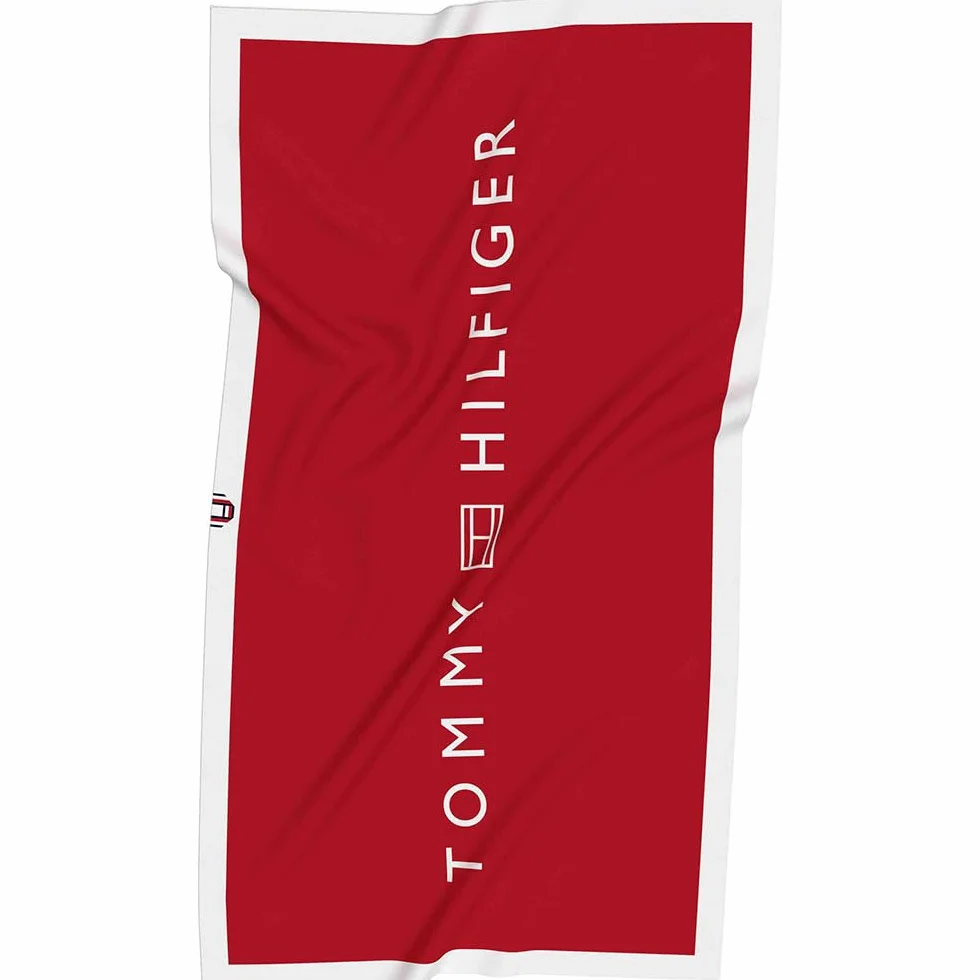 TOMMY HILFIGER RĘCZNIK unisex UU0UU00108, czerwony, jeden rozmiar, Czerwony (średni czerwony), rozmiar uniwersalny