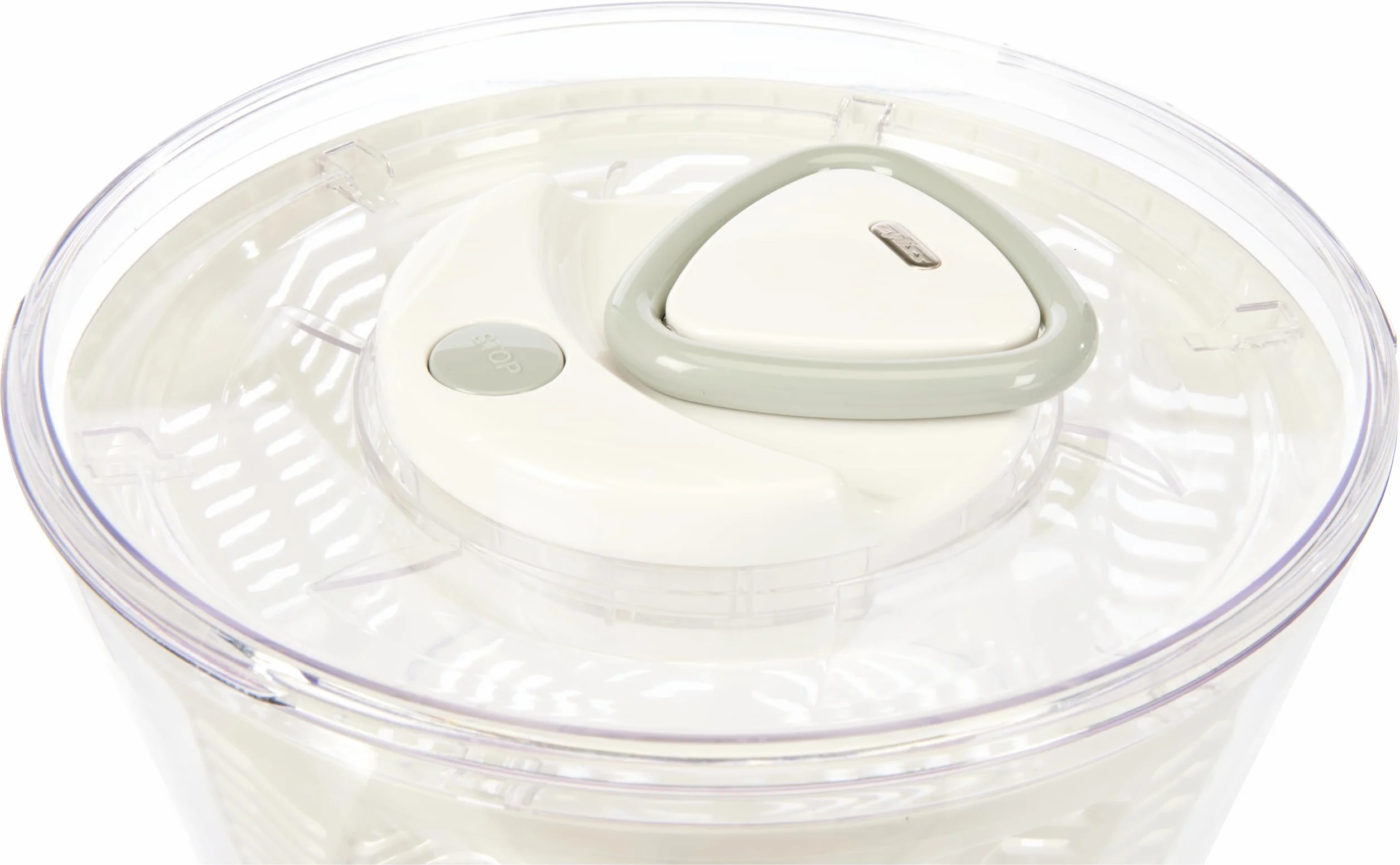 Zyliss Easy Spin 2 Salad Spinner, duża pojemność 6 l, biała, unikalna technologia AquaVent™, zwijany przewód i system hamulcowy, antypoślizgowa podstawa, łatwe czyszczenie, tworzywo sztuczne