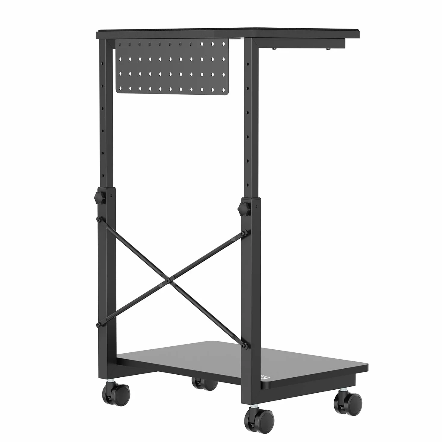 Wózek komputerowy RS430 z regulacją wysokości, 80 kg, wodoodporna półka, mobilny