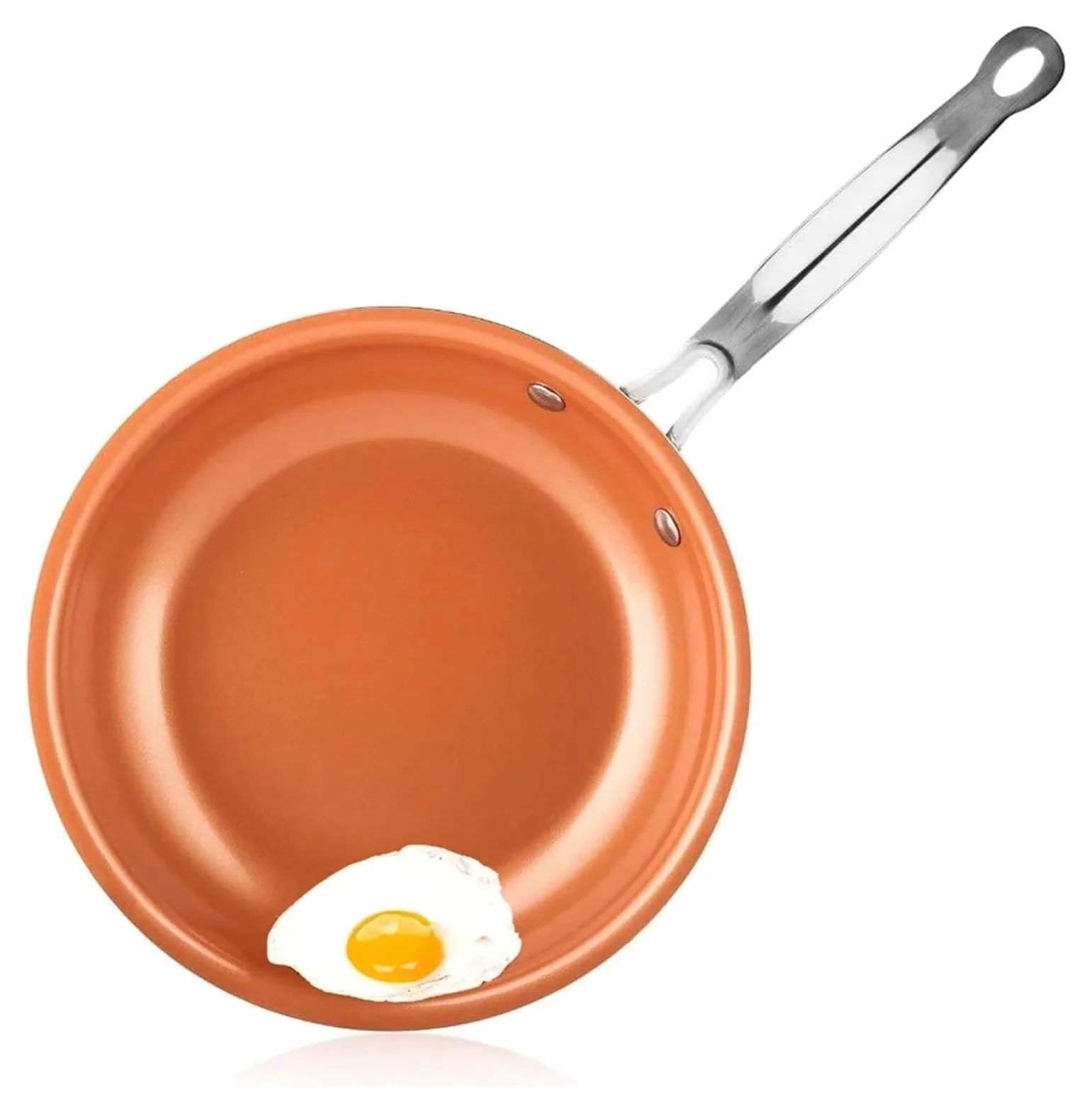 Patelnia do jajek smażonych Patelnia do jajek smażonych Patelnia z powłoką nieprzywierającą 20/24/28 cm Patelnia z ceramiczną powłoką tytanową Okrągła miedziana patelnia do jajek Naczynia kuchenne do