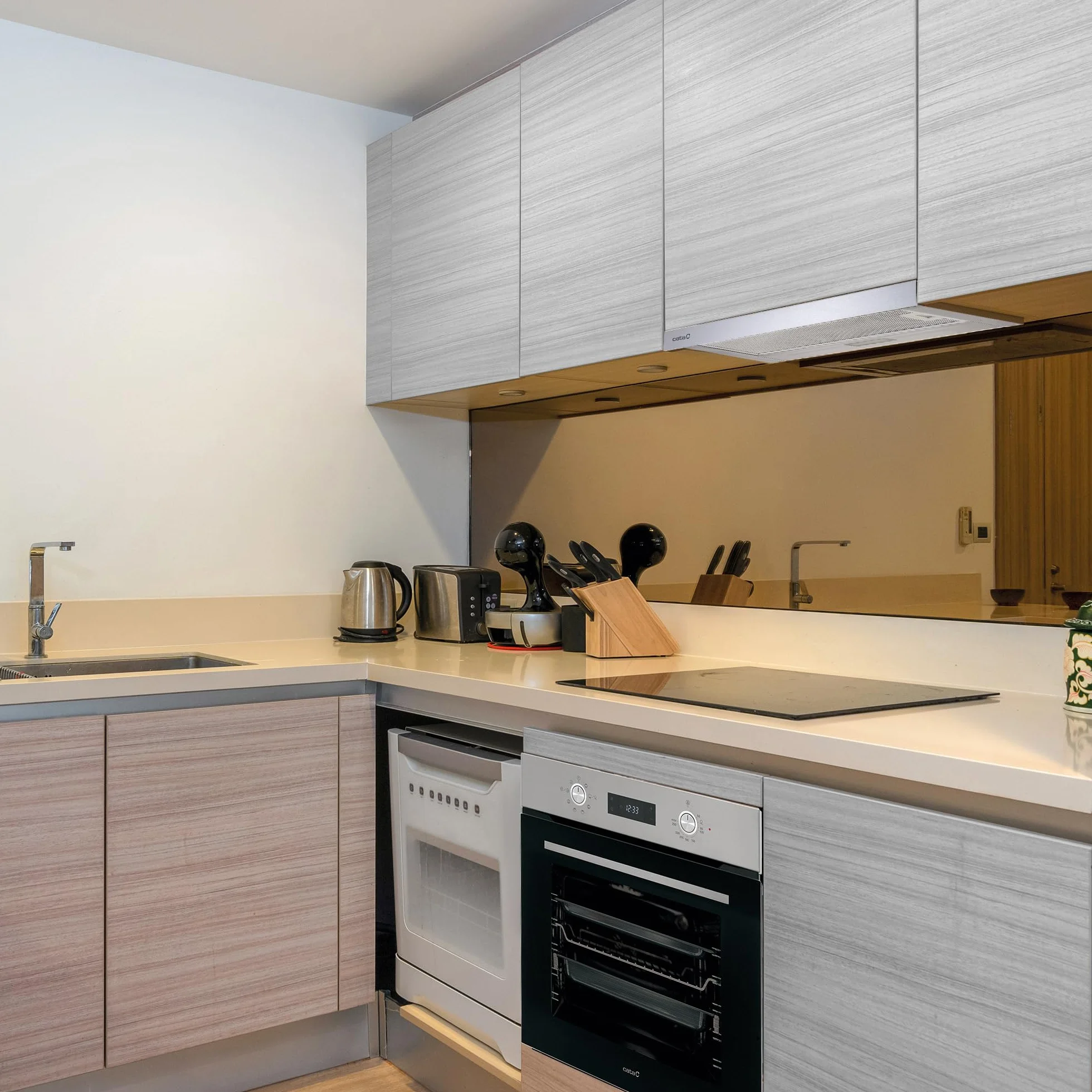 CATA | okap kuchenny | Model TFB-5160 X | Teleskopowy | 2 poziomy mocy | Pojemność 300 m3/h | Klasa efektywności energetycznej C