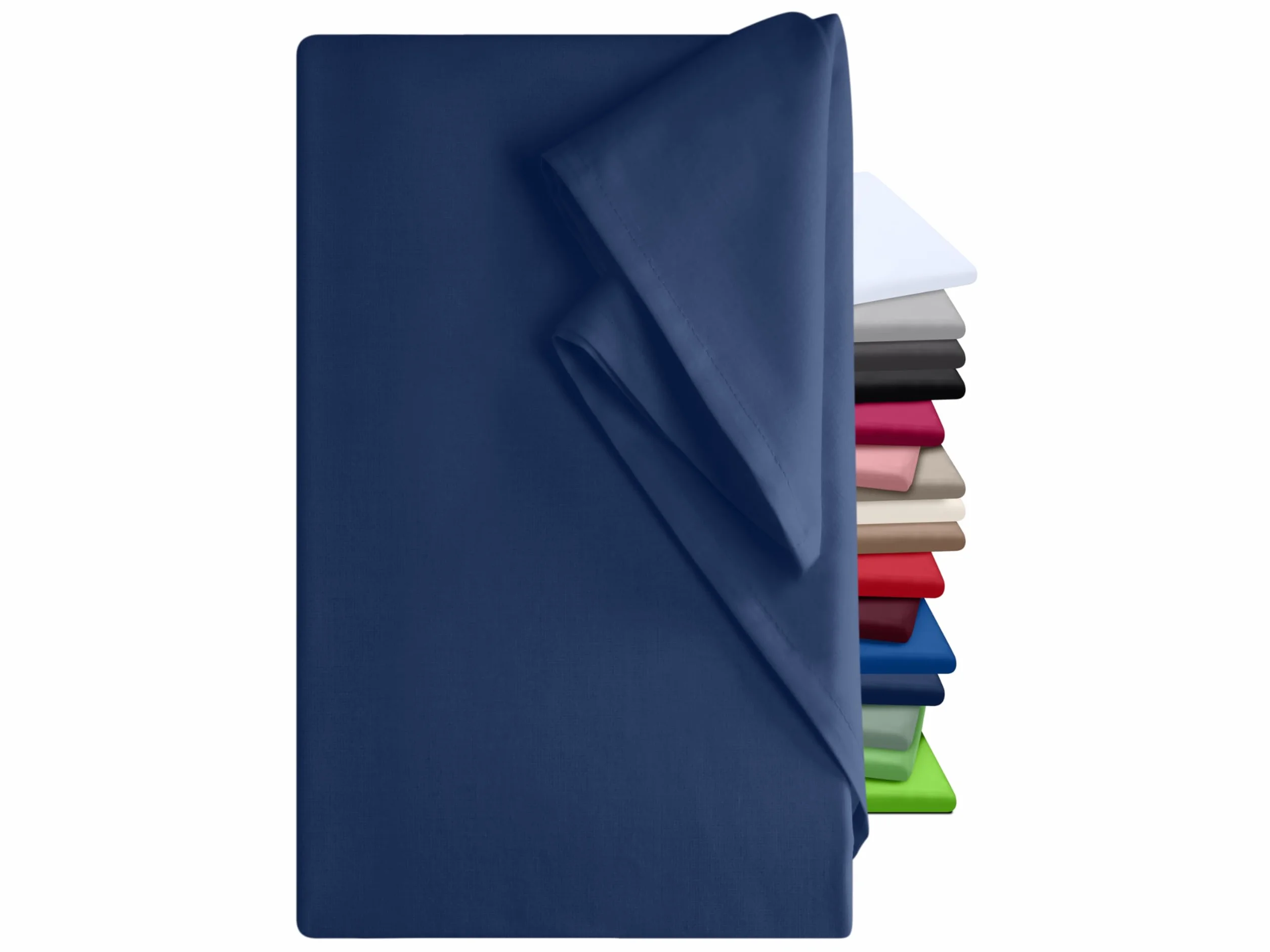 Prześcieradło bawełniane 180x275 cm granatowe – 100% bawełna, 6 kolorów, 3 rozmiary