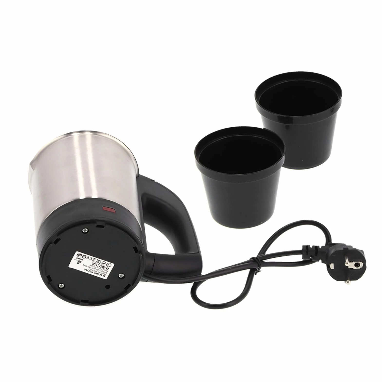 Czajnik Elektryczny 500 Ml, Czajnik do Wrzenia Wody ze Stali Nierdzewnej, Czajnik z Gorącą Wodą 1000 W, Przenośny Kocioł na Wodę Podróżną, Automatyczne Wyłączanie i Ochrona Przed Gotowaniem na Sucho