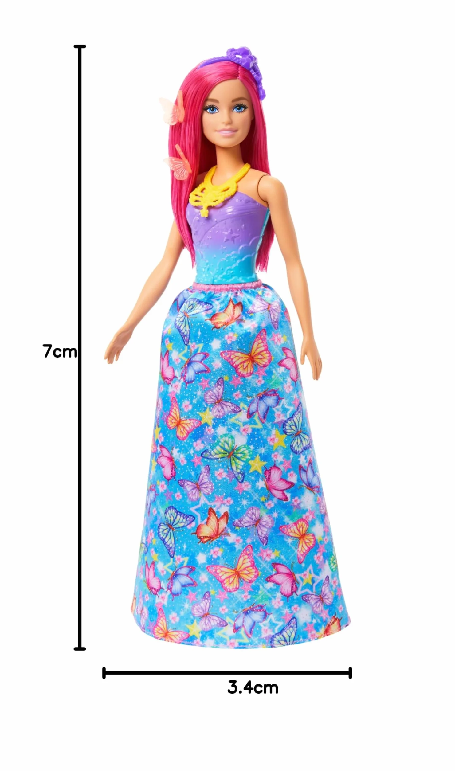 Barbie Dreamtopia Kalendarz adwentowy Kraina Fantazji z lalką o różowych włosach i 24 niespodziankami, takimi jak jednorożec i 3 małe zwierzątka, transformacja w syrenkę, wróżkę i nie tylko, HRG90