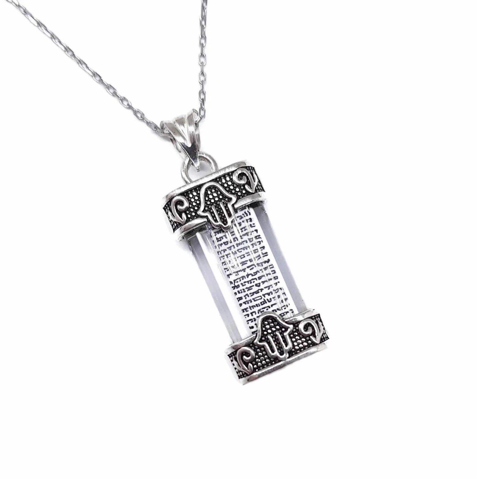 MYSTIC JEWELS by Dalia – Mesusa z łańcuchem linowym, srebro wysokiej próby 925